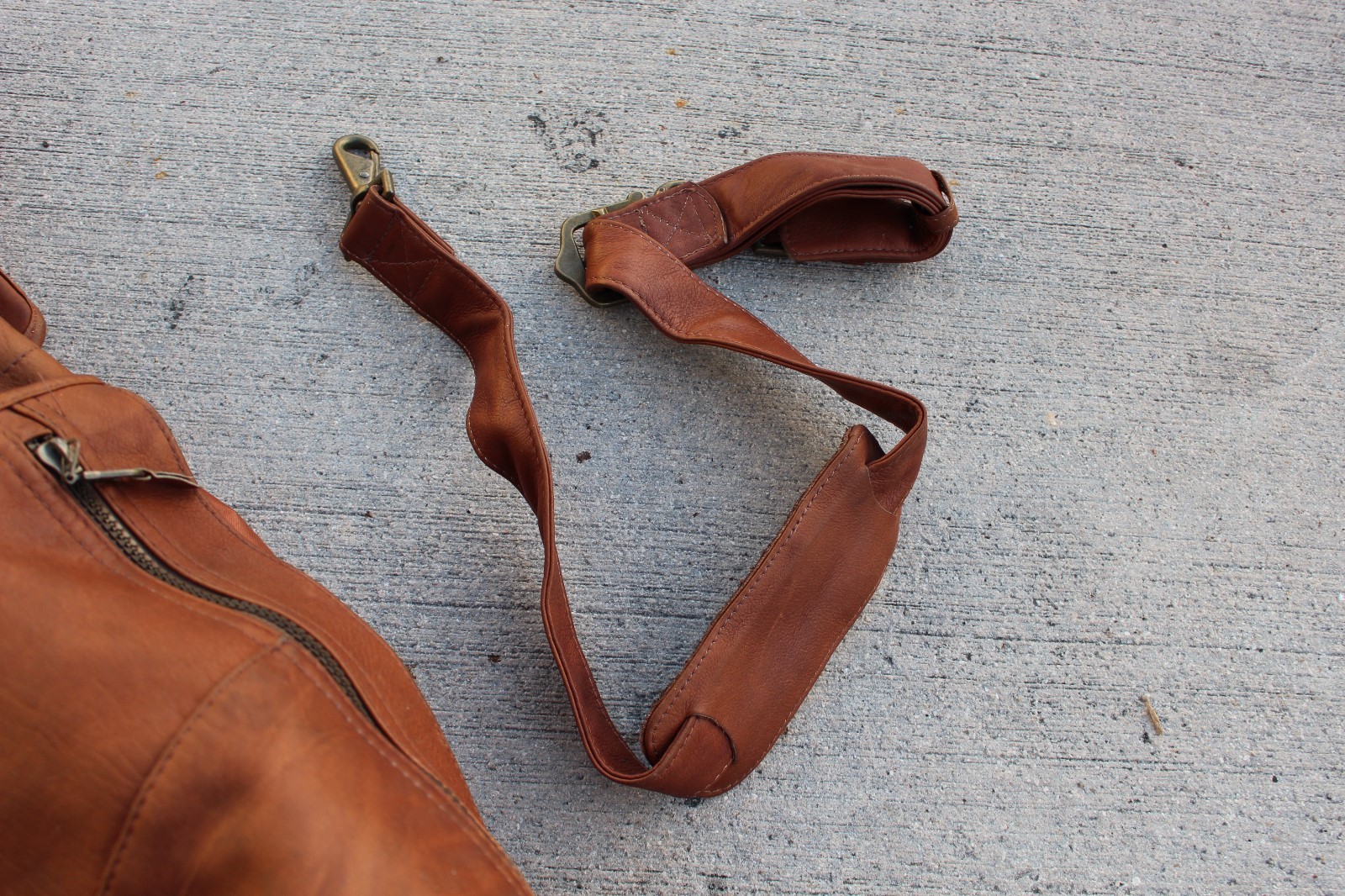 Vintage All Leather Garment Bag Travel Bag One of a Kind