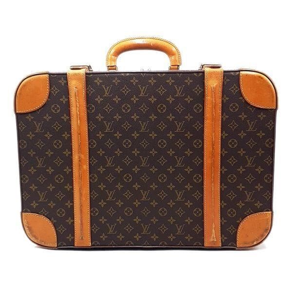 Auth Vintage Louis Vuitton Monogram Stratos 60 M23236 Trunk Case Good Condition