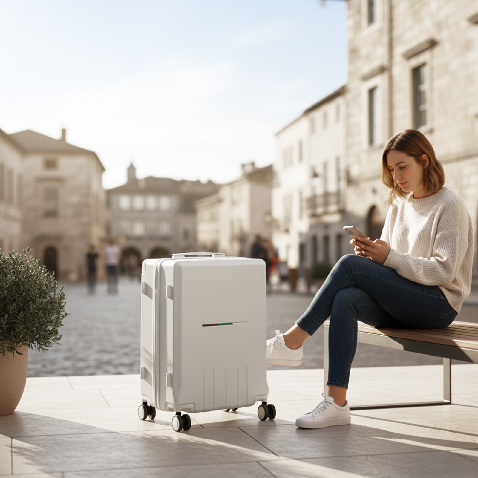24″ Suitcase Suitcase with Wheels Wide Handle Luggage with TSA Lock