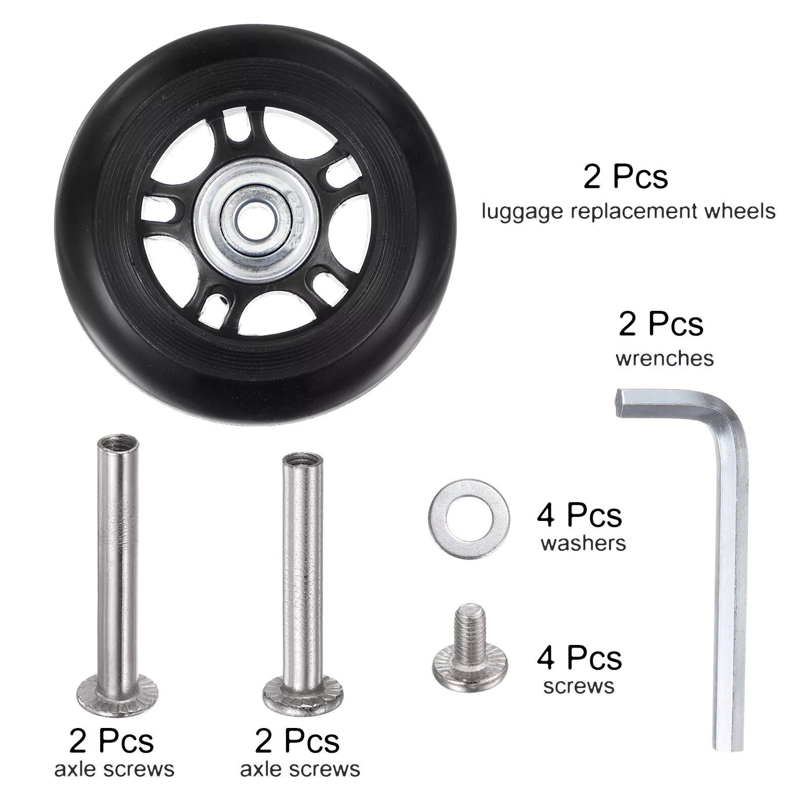 Wear-resistant Luggage Replacement Wheels Kits Universal Repair Accessories