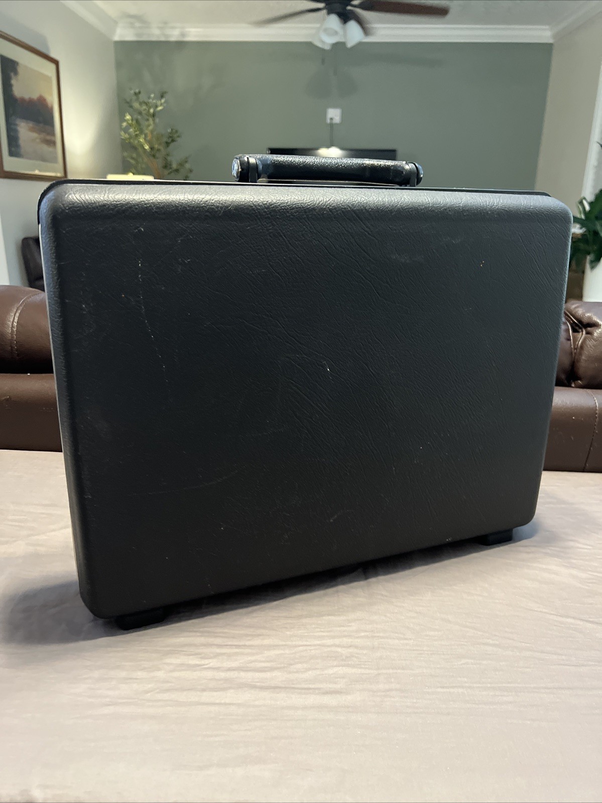 Vintage Samsonite Broker GL Slim Hard Shell Black Briefcase Attache 1985 No Key