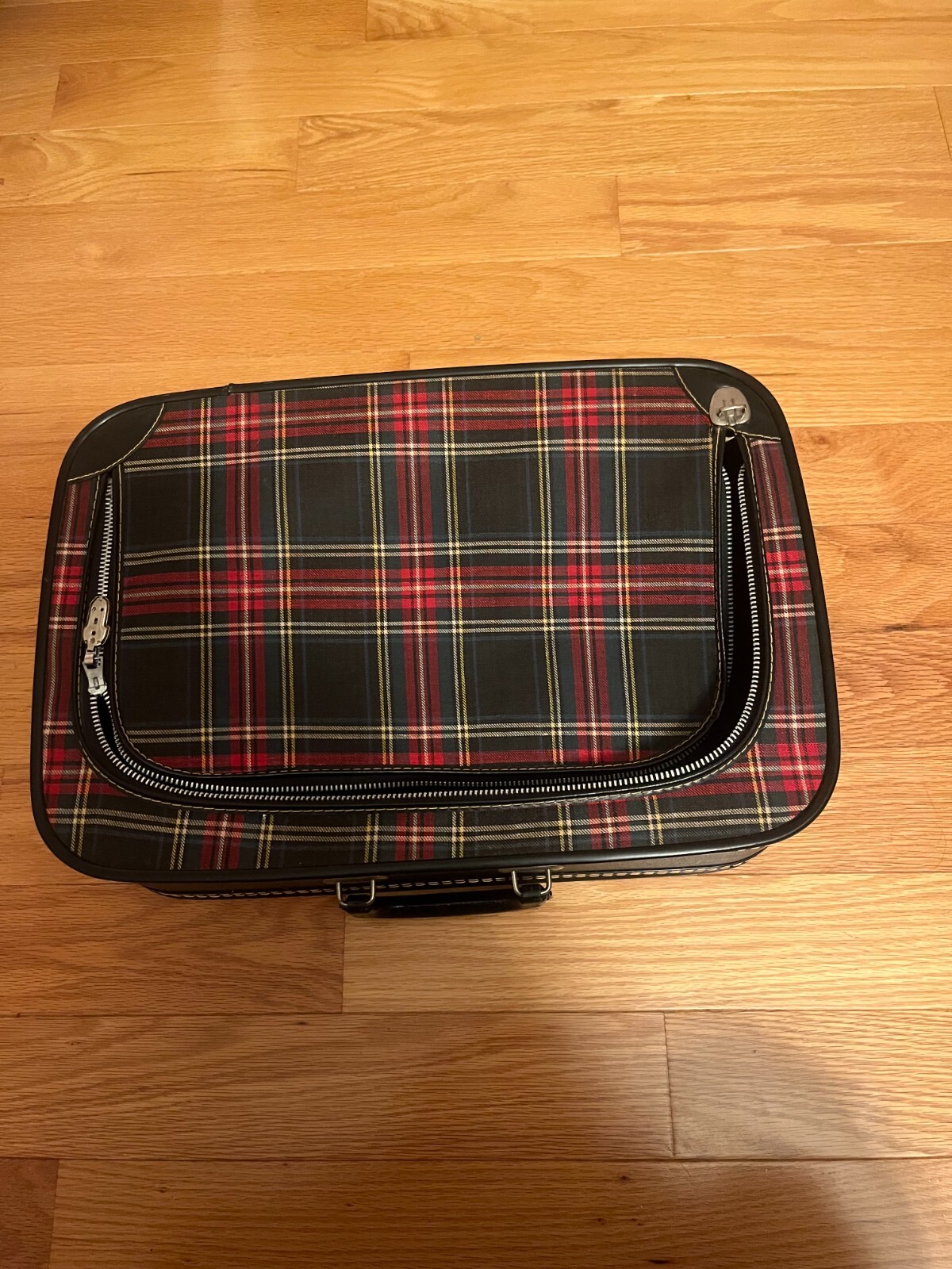 Vintage Plaid Suitcase