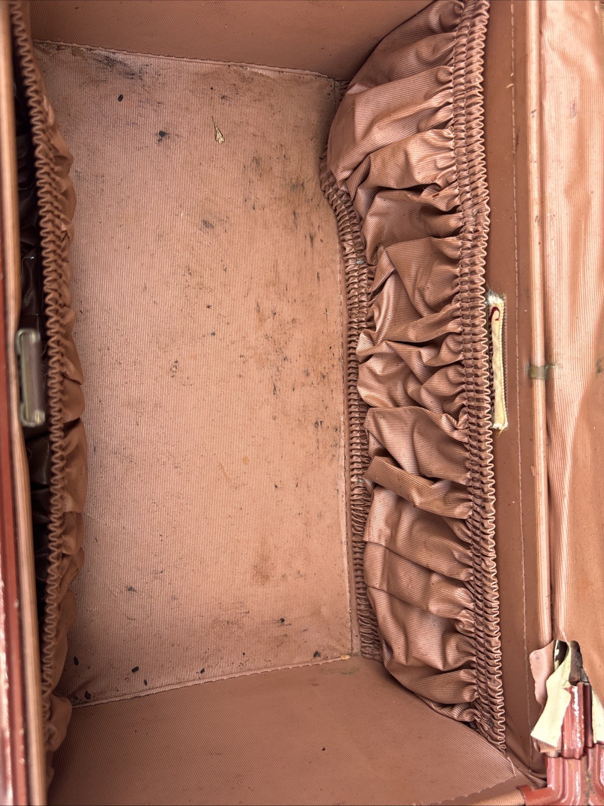 Vintage Samsonite Train Travel Case Shwayder Bros Luggage Carry-On Brown Cognac
