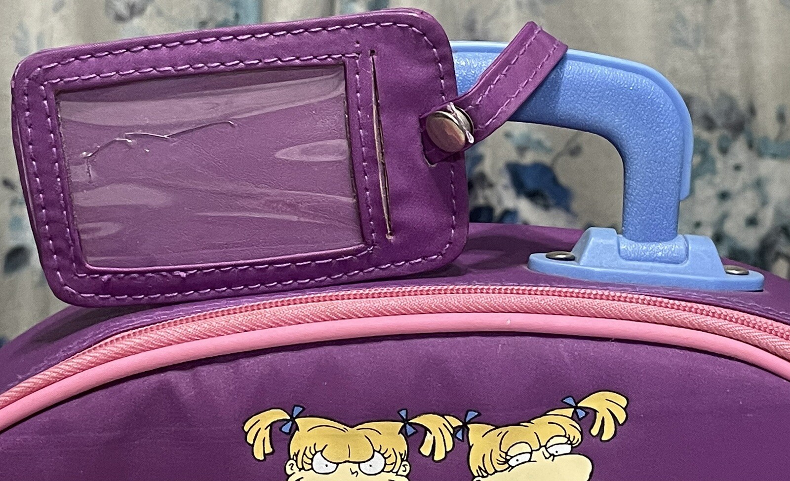 Vintage Rugrats Angelica Purple Suitcase Overnight Bag 1997 Viacom