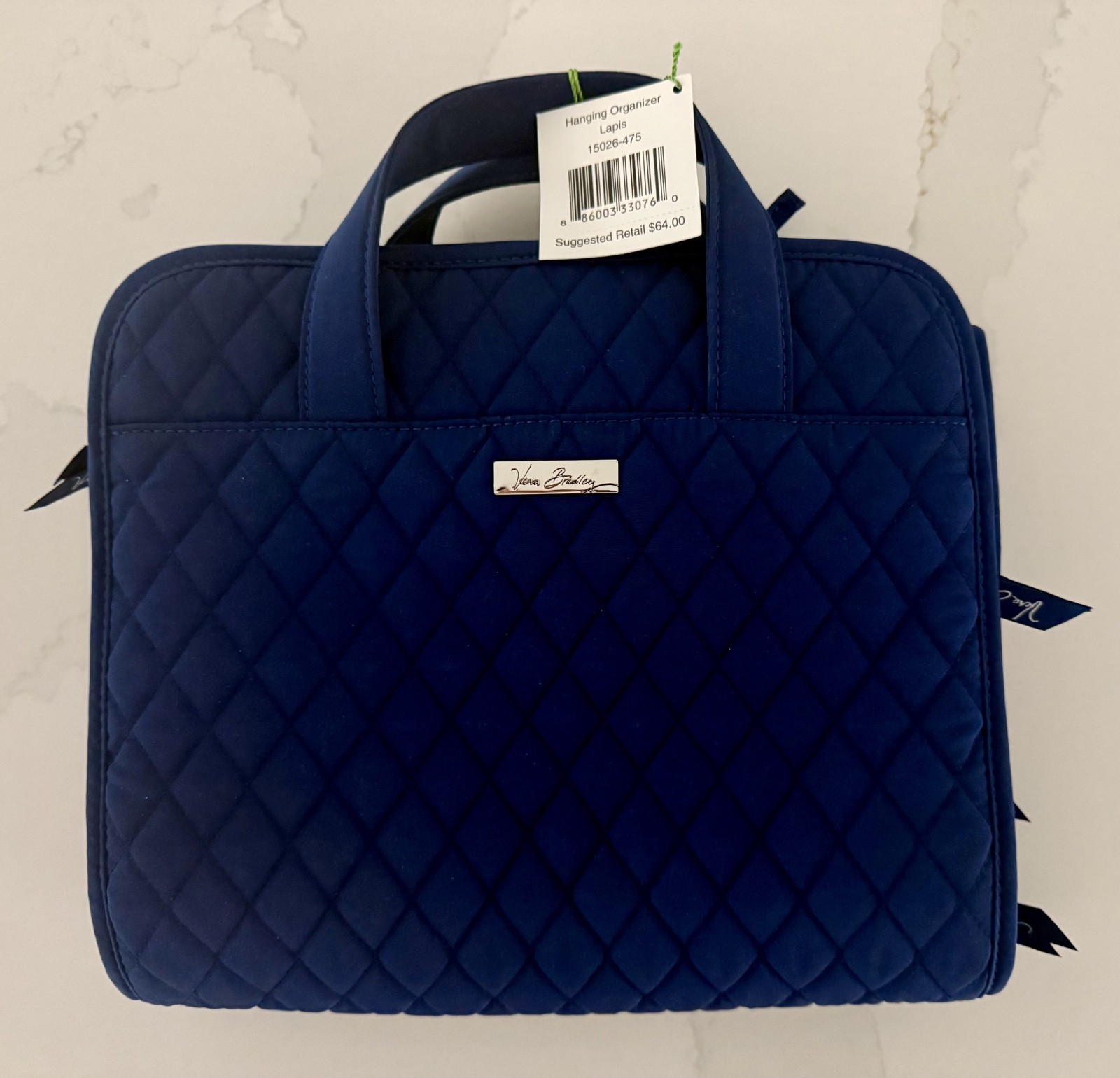 Vera Bradley Hanging Travel Organizer, Lapis, Navy Blue, New with Tags