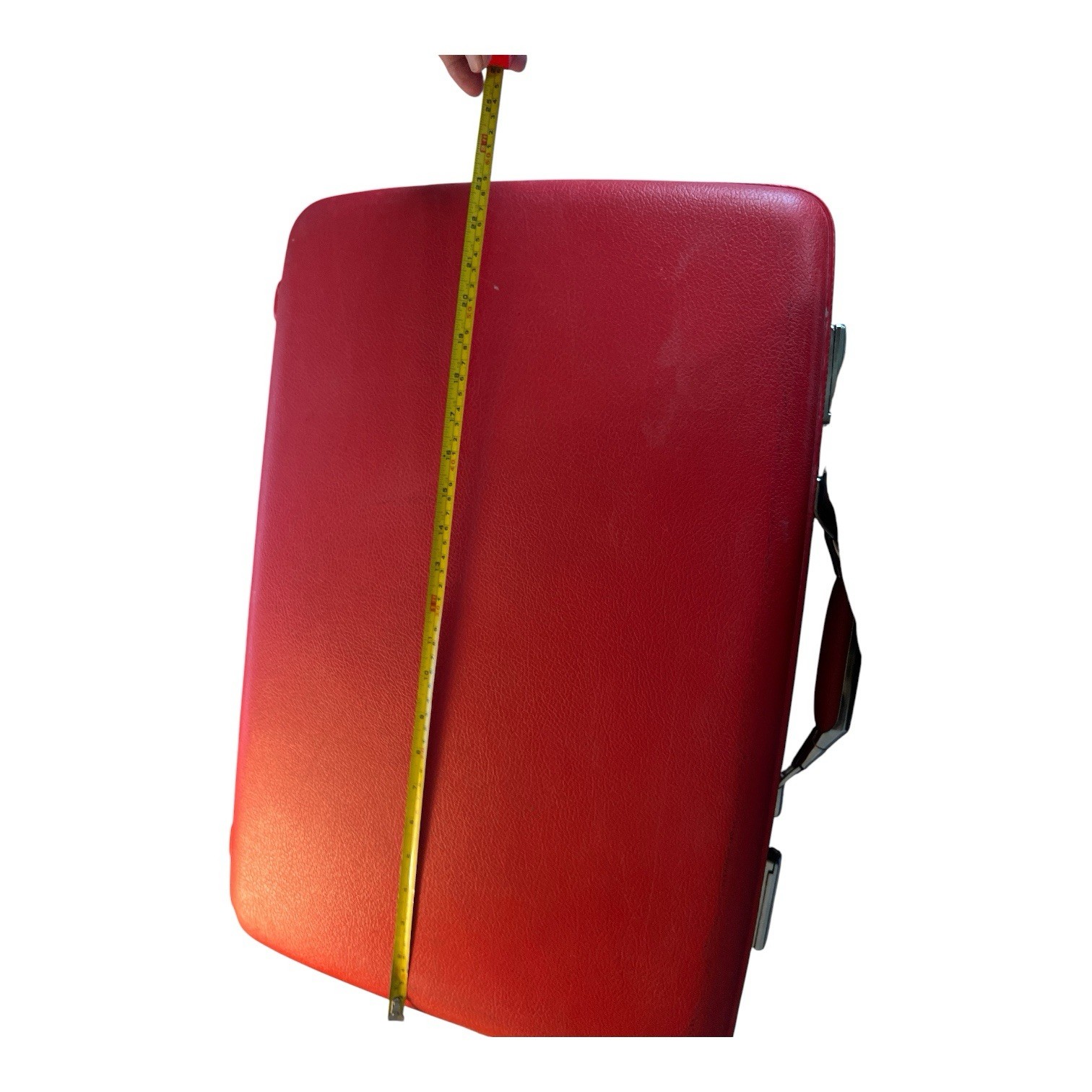 Vintage AMERICAN TOURISTER “TIARA” RED HARD-SHELL SUITCASE 24″ X 17″ X 8″ 1960s