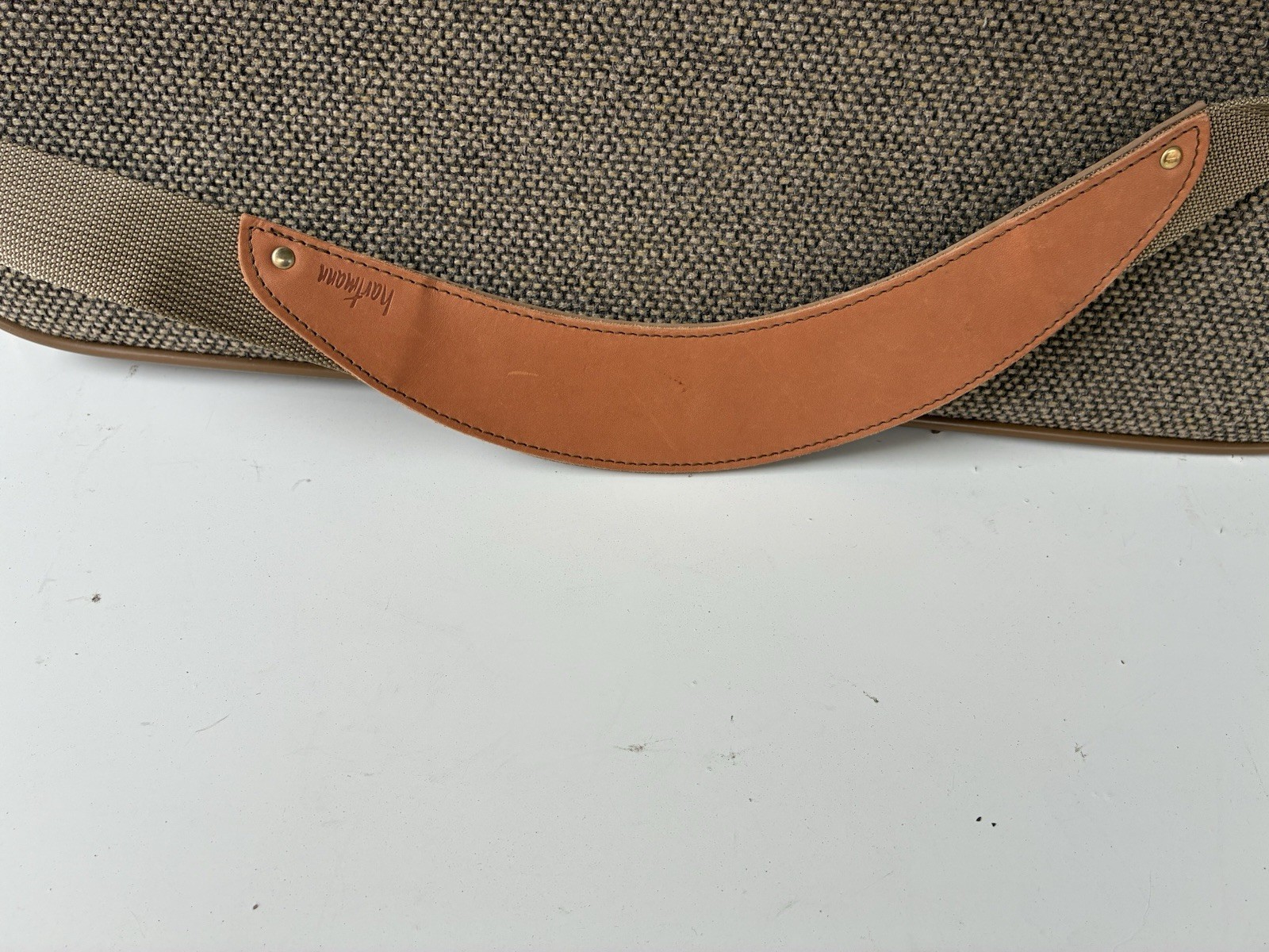 Hartmann MHB~Tweed &Leather 22″ Carry on Luggage Bag Vintage Case Strap Weekende