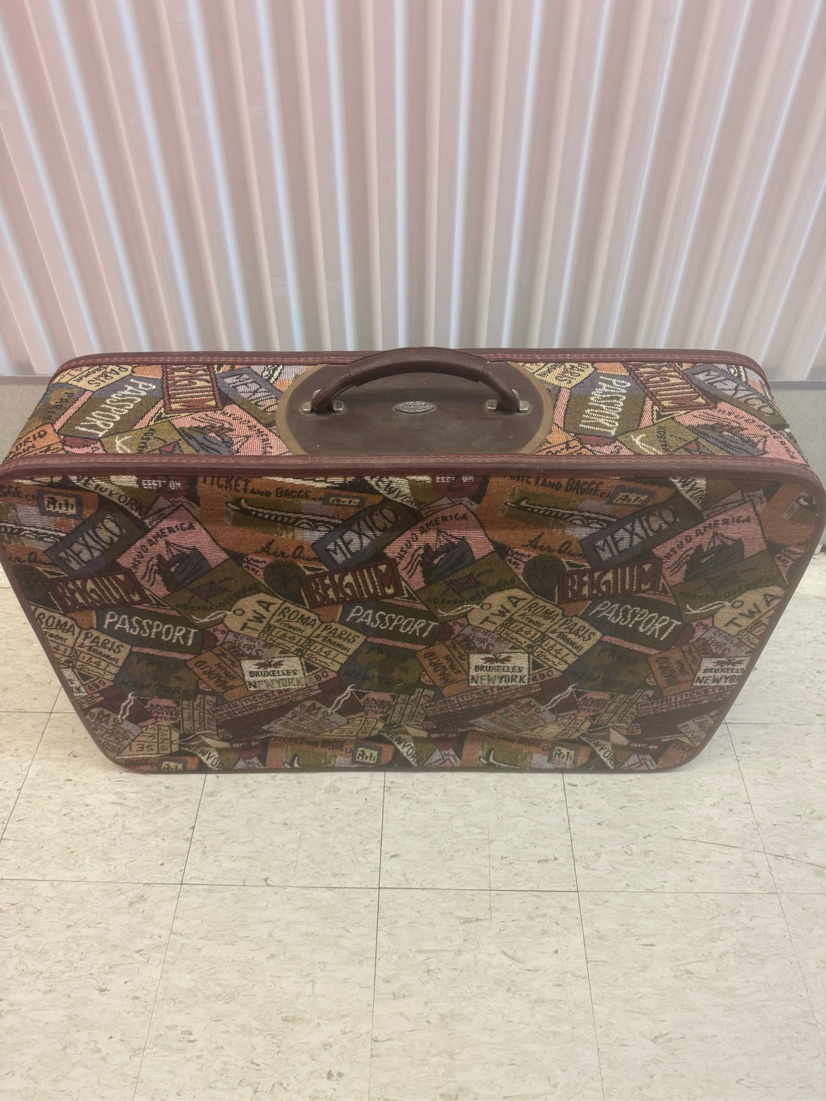 Pioneer Express Tapestry Travel Suitcase Luggage Passport Ticket Print