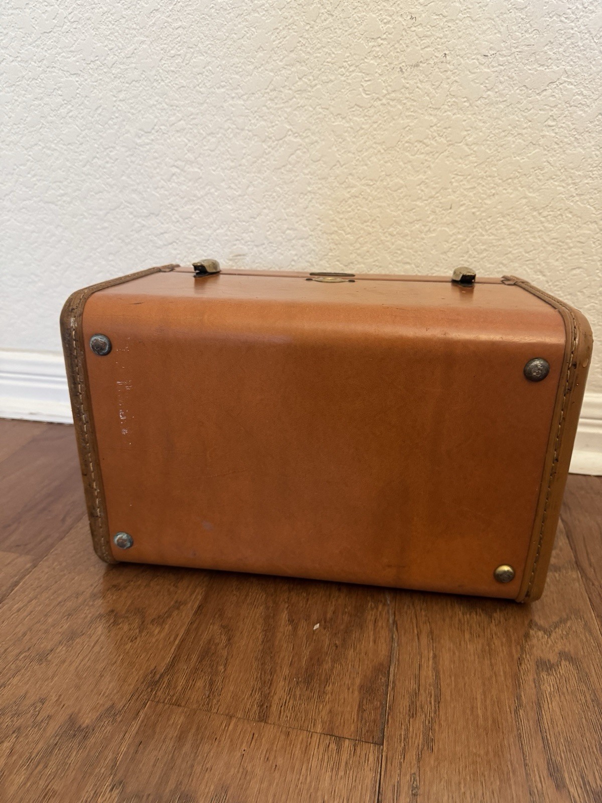 Vtg Samsonite TRAIN CASE Shwayder Bros. Style 4612 Brown Hard Case w/ Mirror