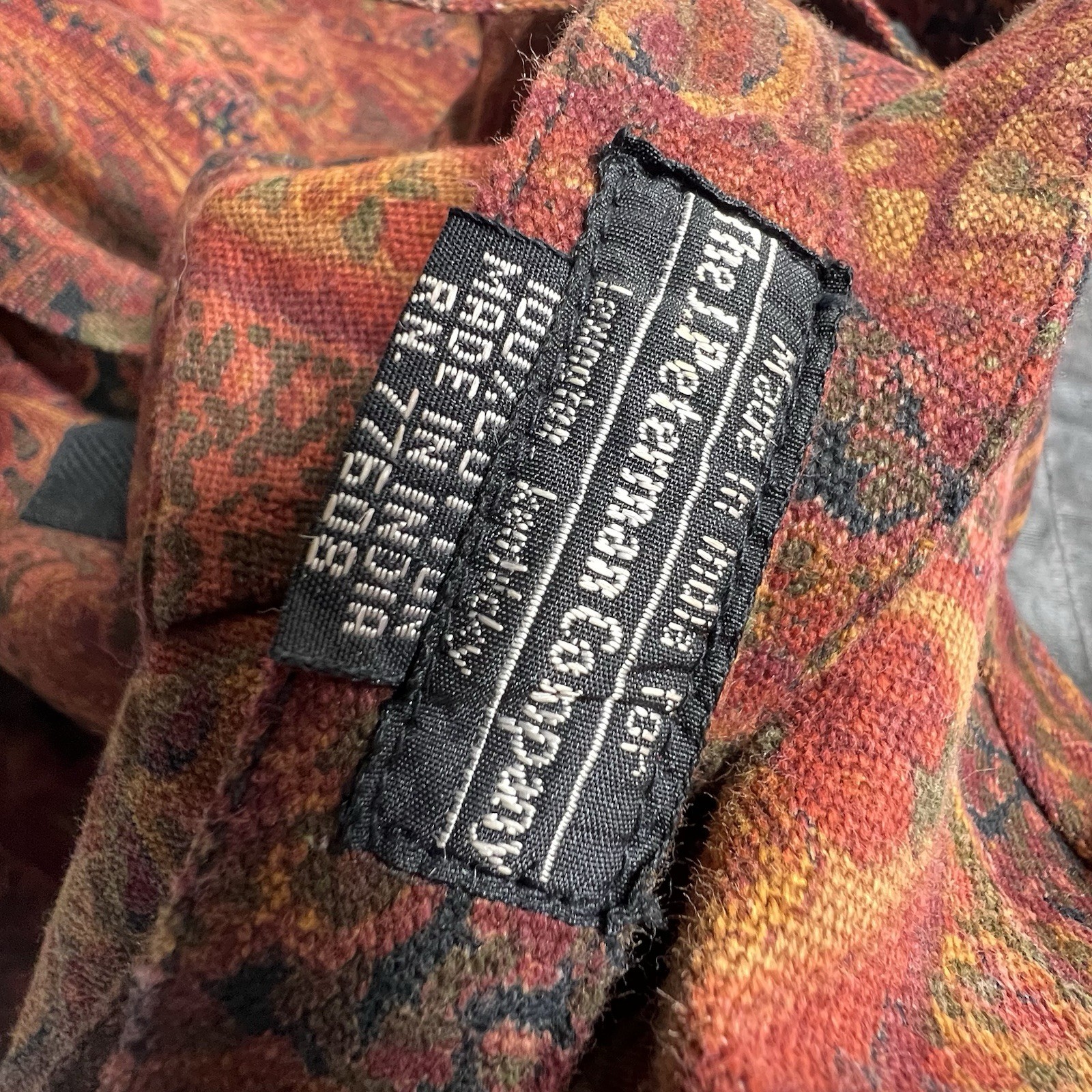 Rare Vintage J. Peterman Large Paisley Garment Bag Weekender Travel 1990s Boho
