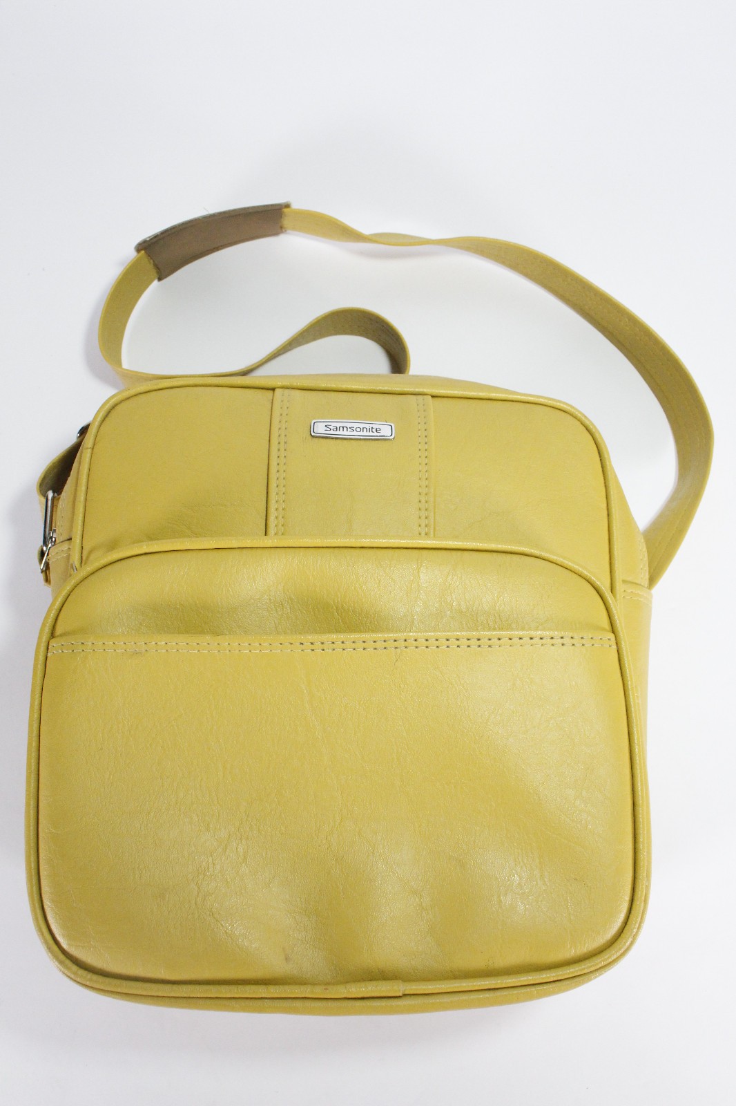 Vintage Samsonite Montbello II Carry On Shoulder Tote Bag Mustard Yellow