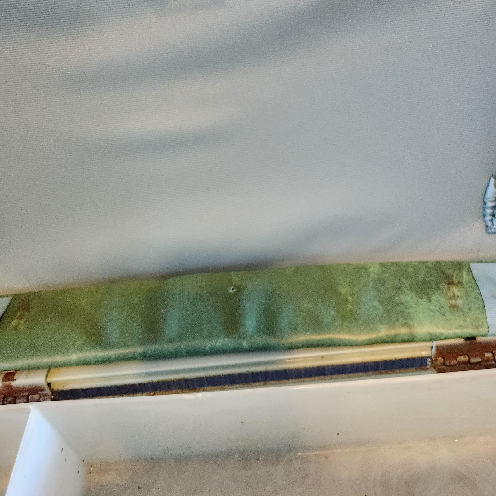Vintage 1950s Blue Tweed Samsonite Train Vanity Case Overnight Shwayder Bros