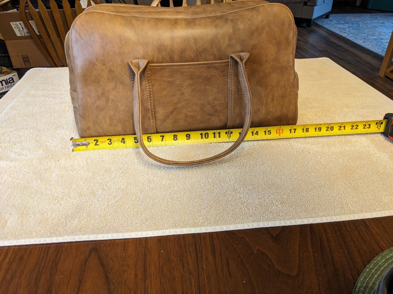 VTG Airway Reto Brown Leather Travel Bag/ Luggage.