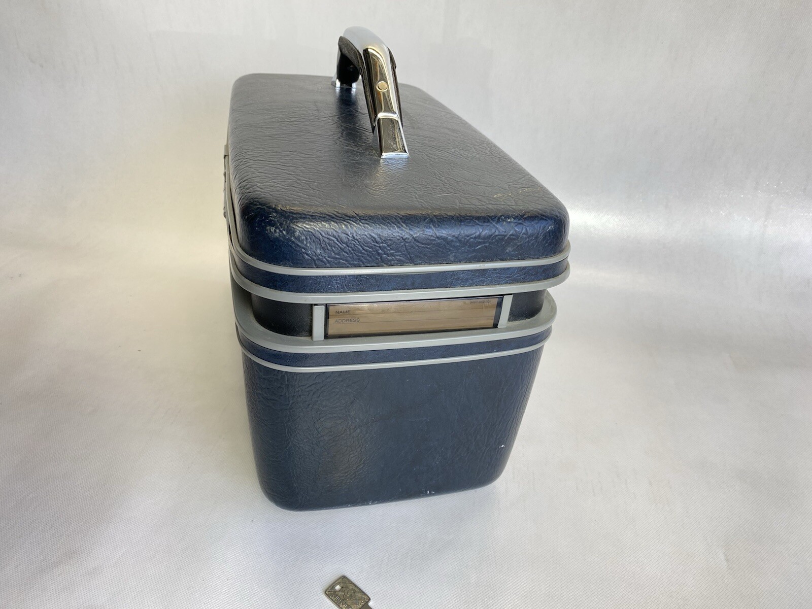 Samsonite CarryPak 12 Travel Makeup Carry Hard Case Luggage Blue w/ Key-Free Shp