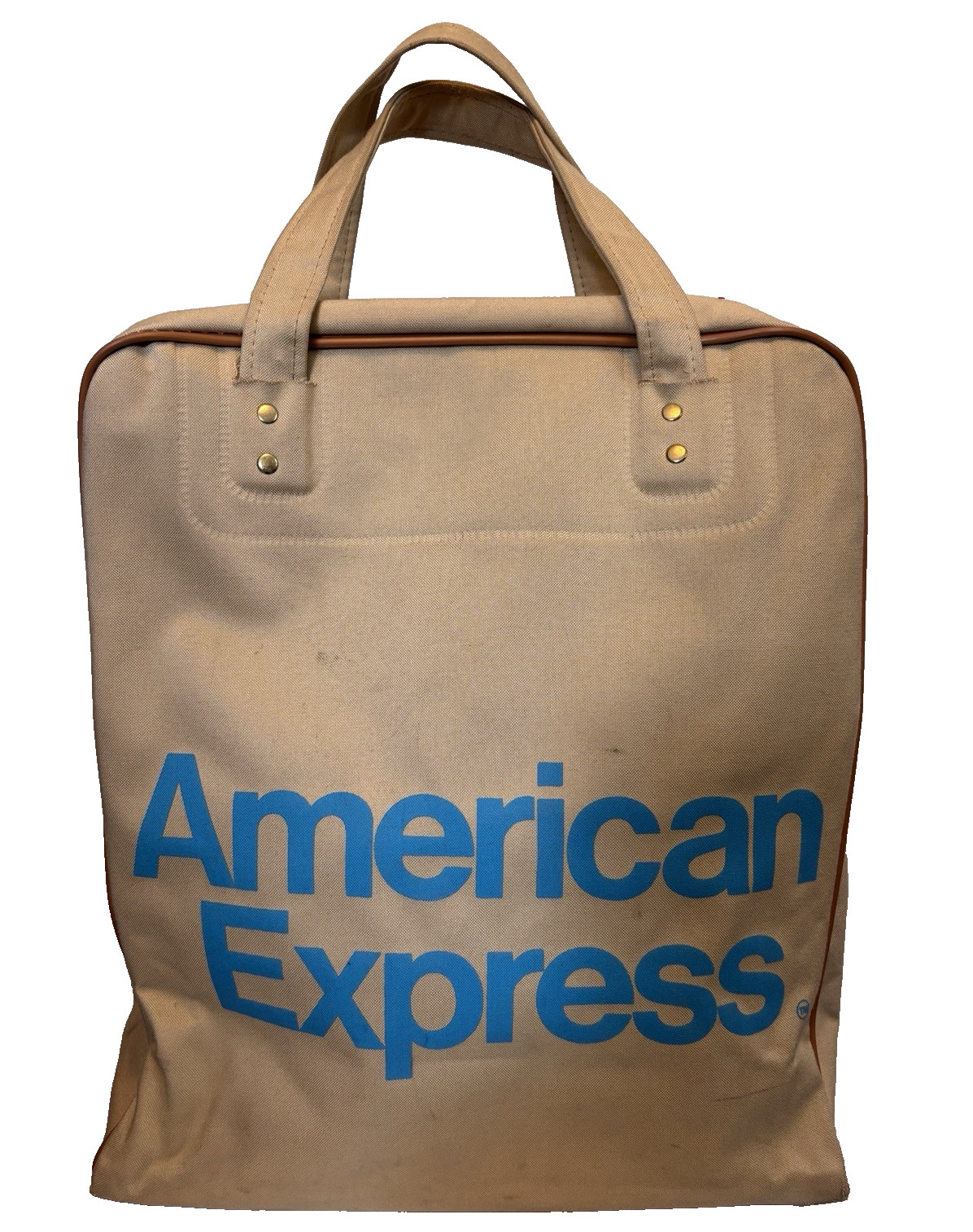 Vintage 70s American Express Carry on Bag Stewardess Travel Agency