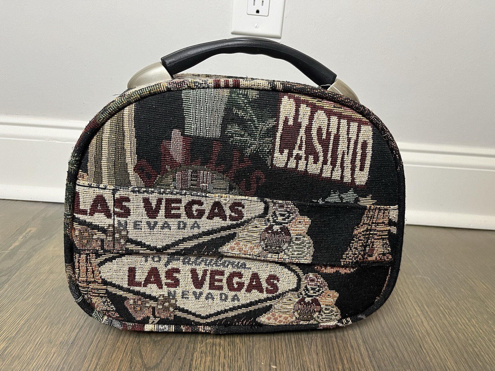 American Uni Luggage Train Case Casino Vegas Tapestry Travel Carry On MakeUp Bag