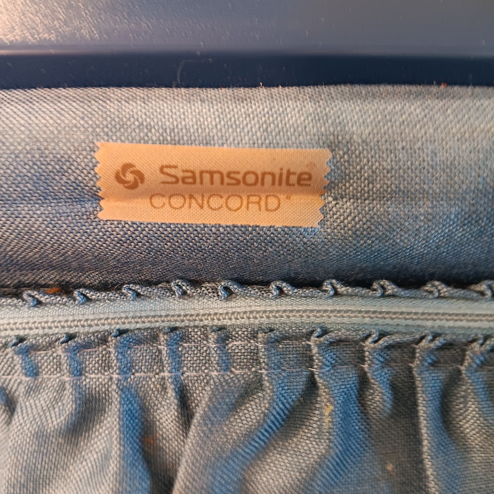 Vintage Blue Samsonite Concord Hard Traveling Train Case With Tray No Key