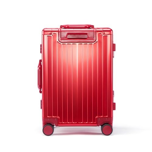 All Aluminum Carry On Luggage—Hard Shell—Zipperless—20 Red—Zipperless
