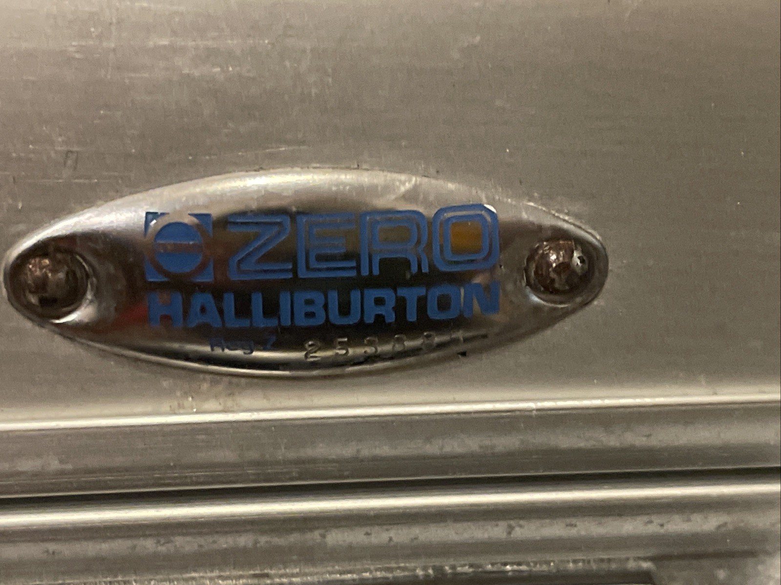 Vintage Zero Halliburton Aluminum Case With A Center Combo Lock