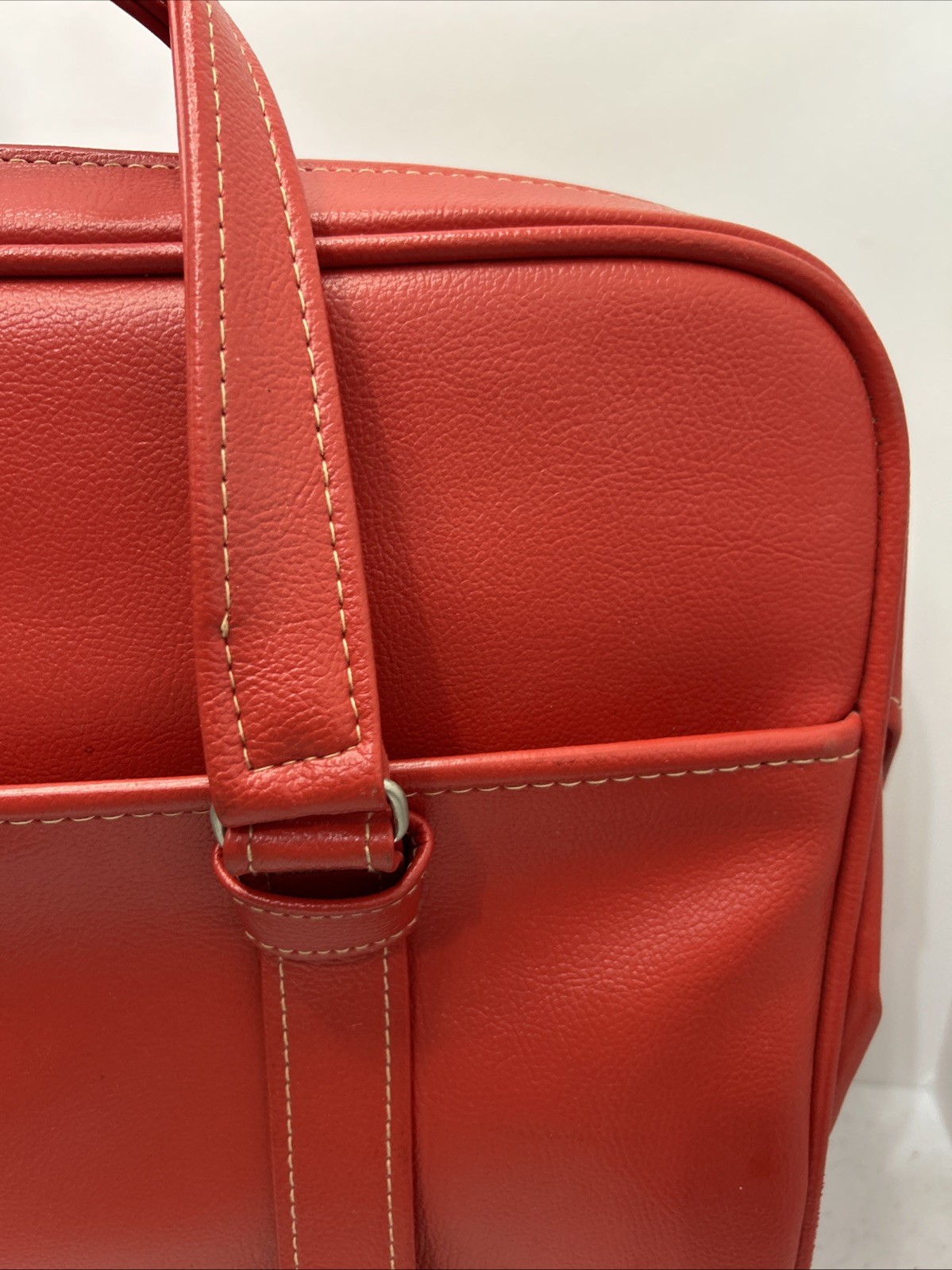Vintage Samsonite Silhouette Salmon Red Carry On Weekender Tote Luggage Bag