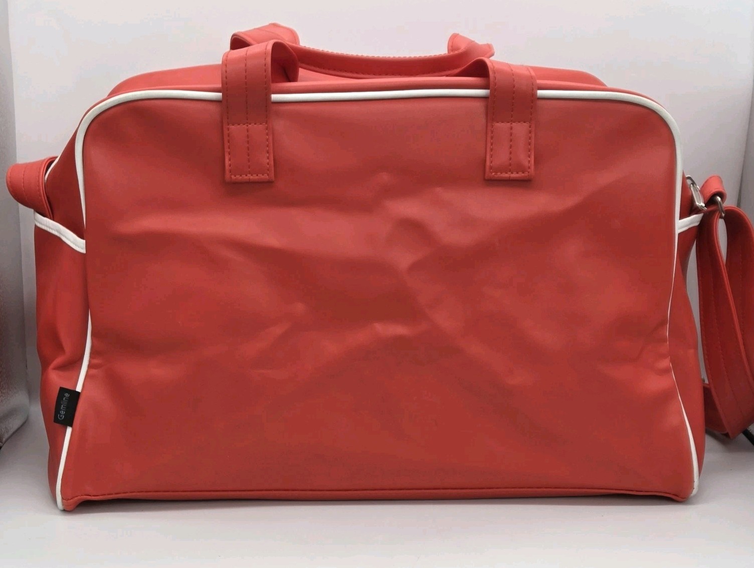 Fiat 500 Classic Car Weekender Tote Bag Duffle Luggage Orange Gemline VTG 70s
