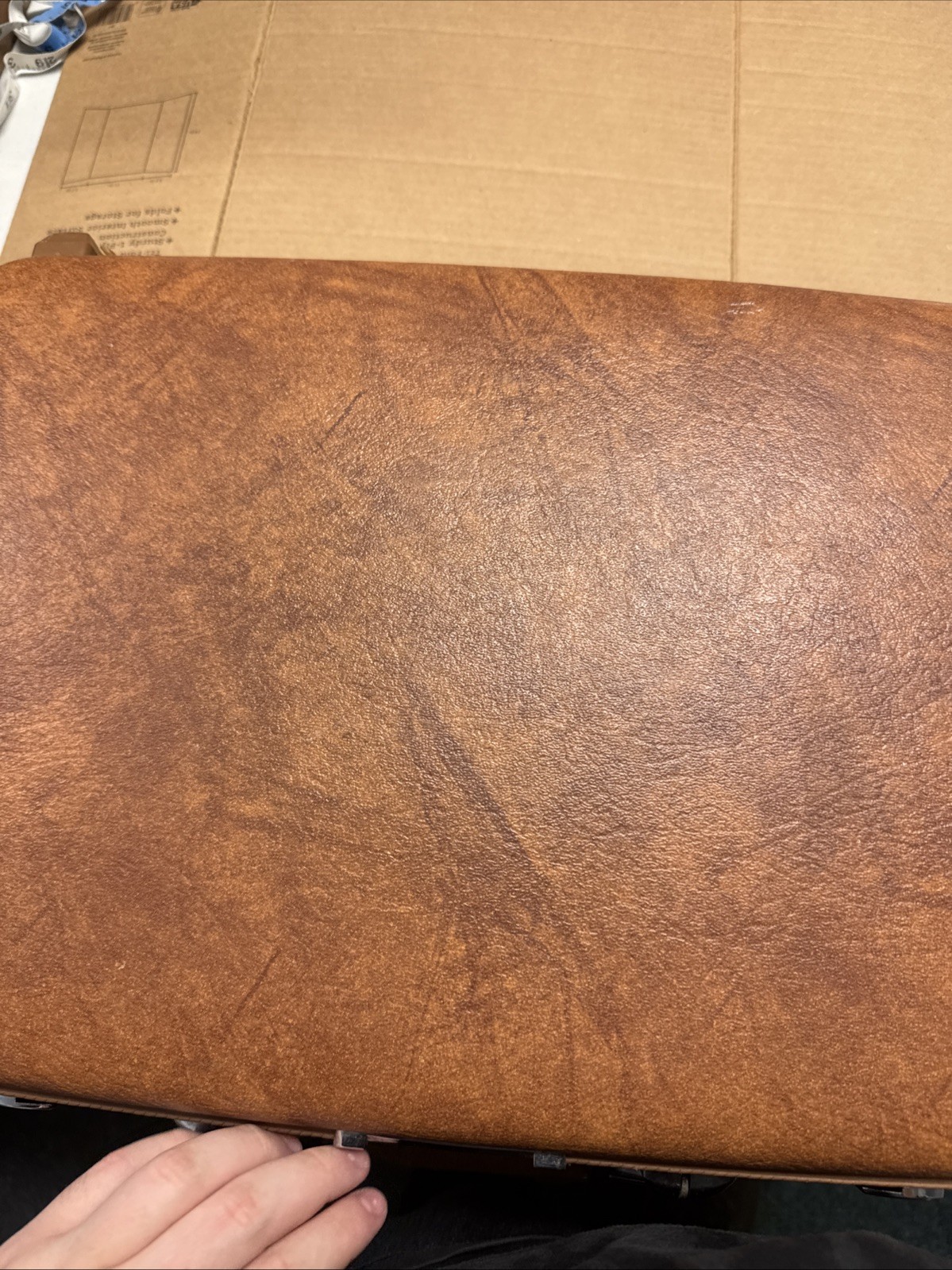 Vintage American Tourister Escort Brown Hard Shell Slim Briefcase Combo m11