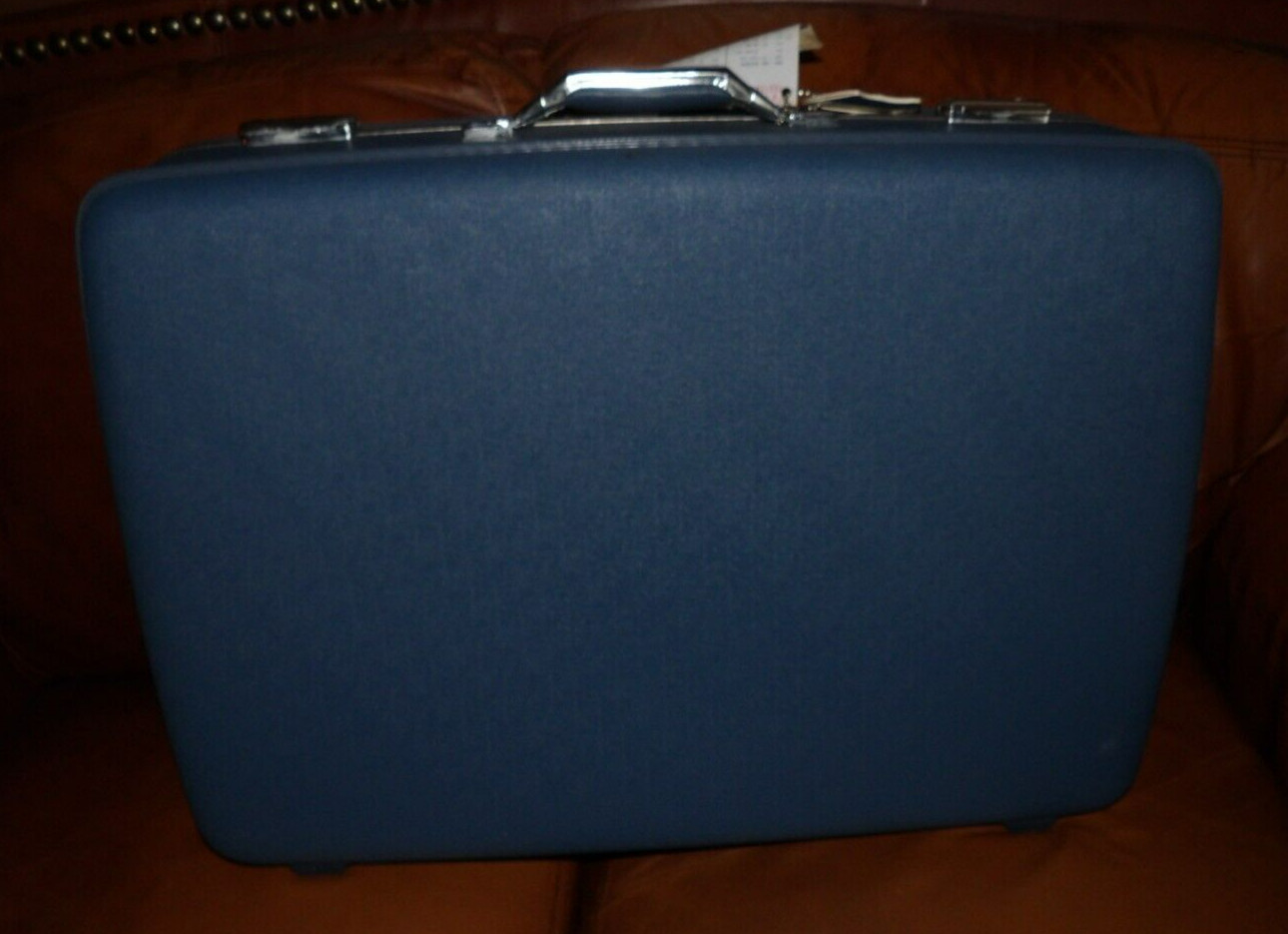 VTG 1970’s American Tourister Hard Luggage Suitcase Blue NIB 1027 Pullman Large