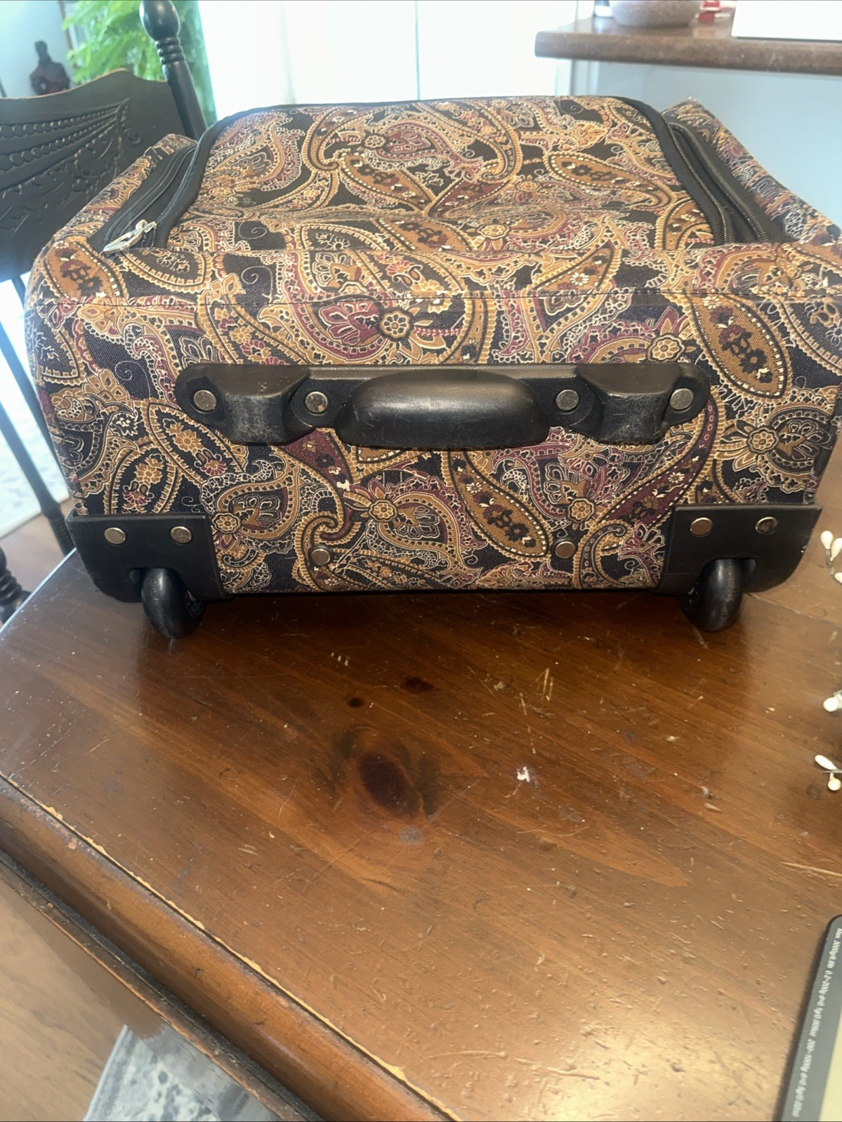 Vtg. Adolfo Carry On Travel Bag Great Condition All Zippers Work