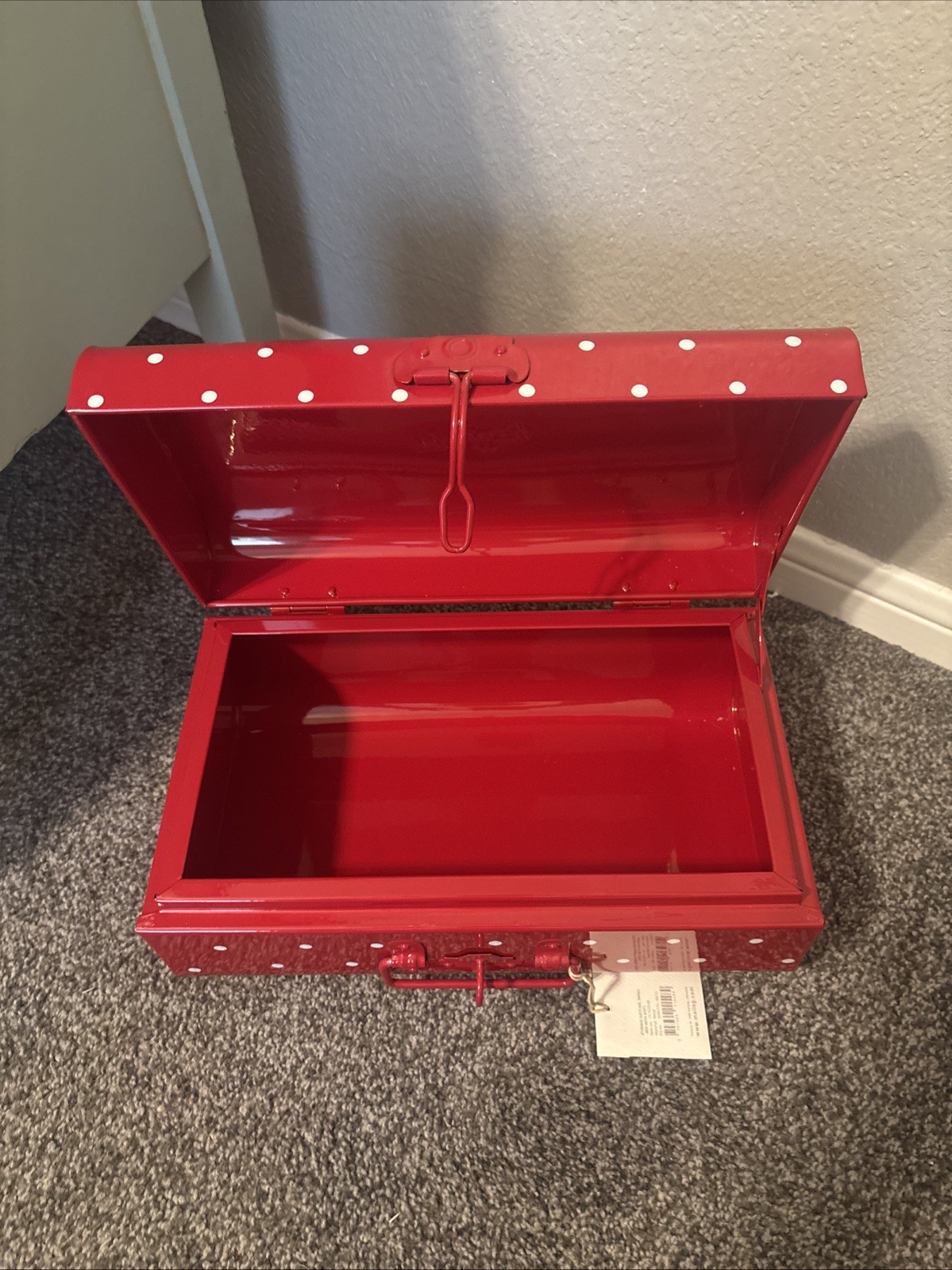 Maileg Storage Suitcase, Small, Red With Dots! New