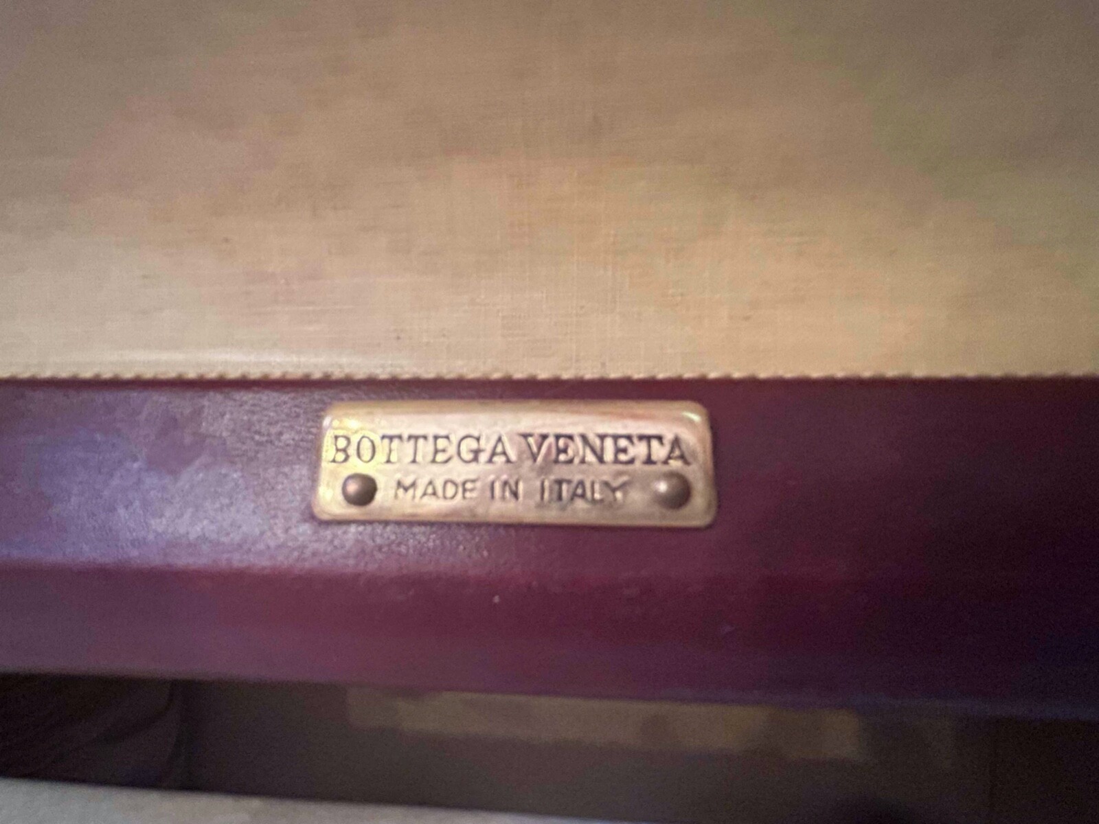 Vintage Bottega Veneta Travel Train Cosmetic Case All Leather