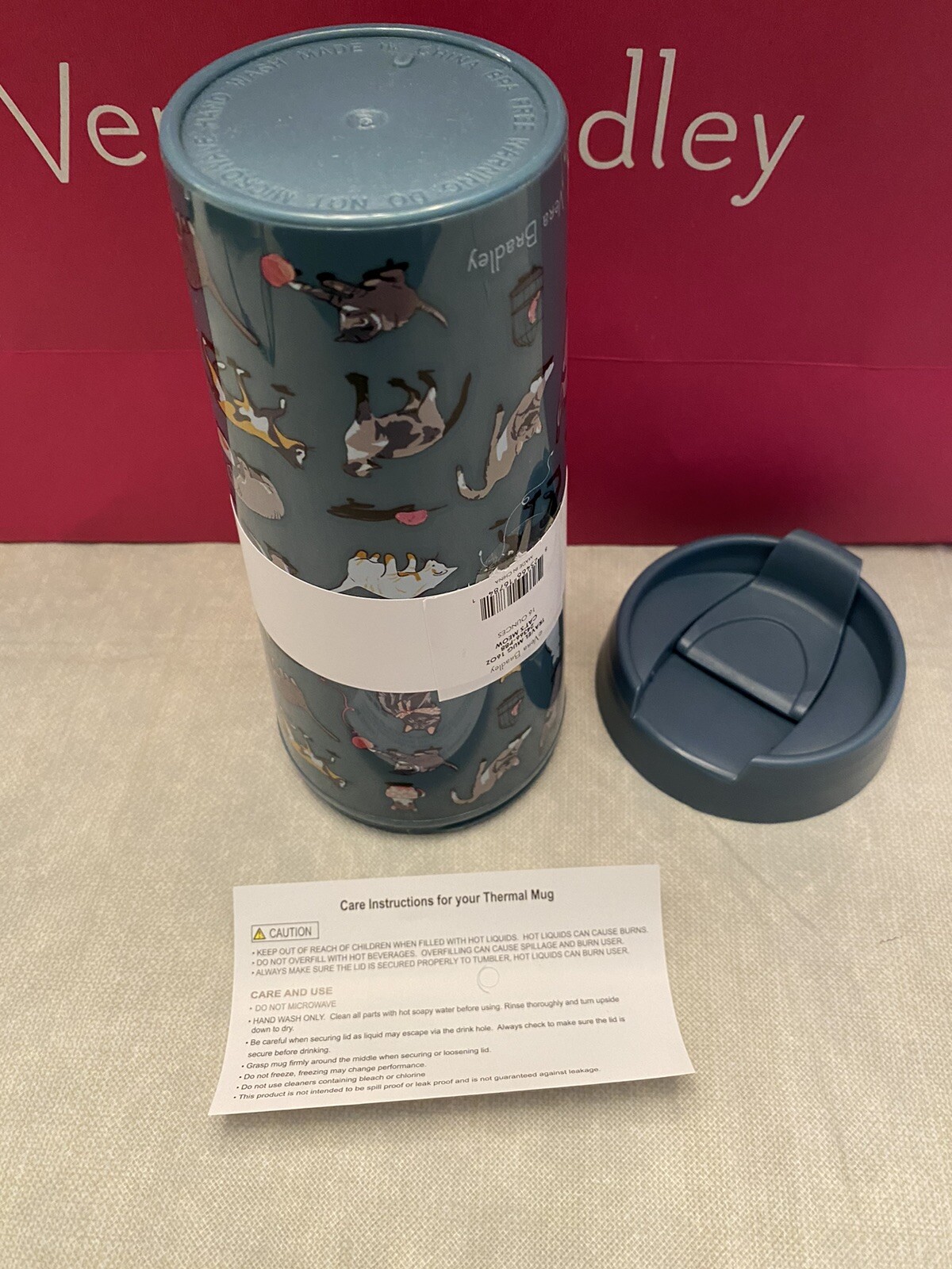 VERA BRADLEY CAT’S MEOW TRAVEL MUG16oz : New With Tags – Super CUTE!!