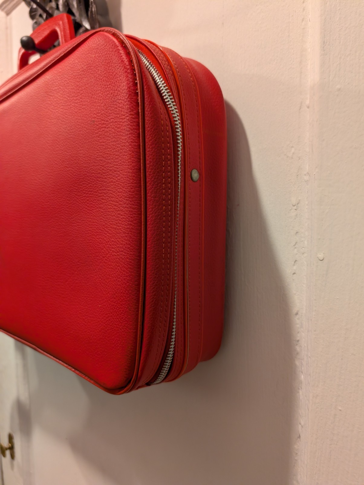 Vintage Bantam Bags Red Suitcase Retro Carry On Travel Case 1960s 70s