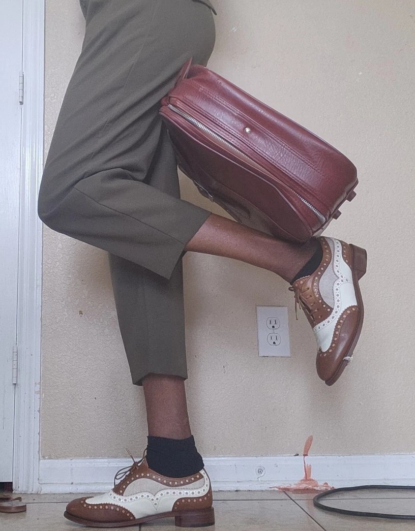 VINTAGE TRAVEL BROWN MERIDIEN BAG Medium Size