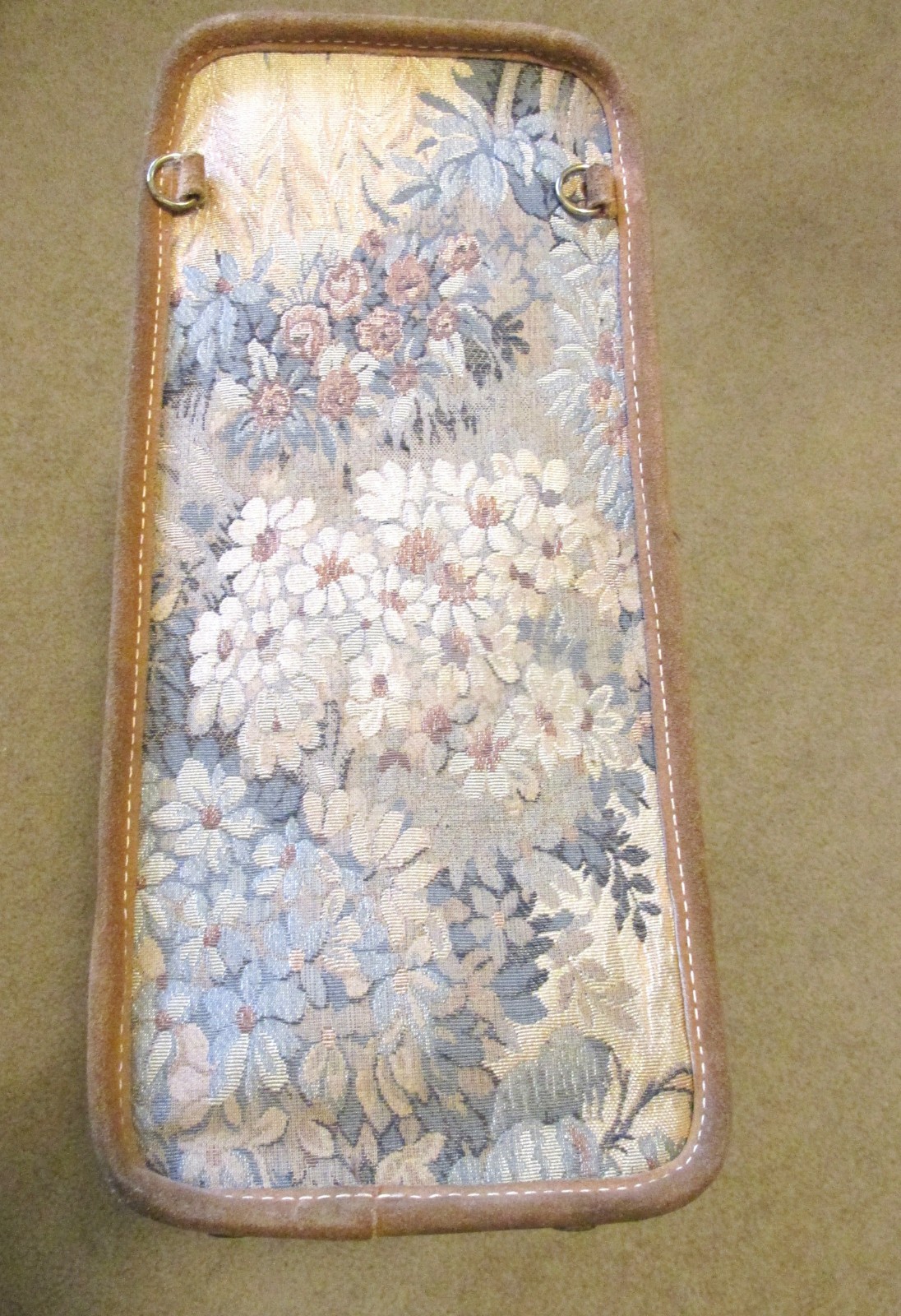 Vintage French Co. Paradise Leather Tapestry 22 in. Luggage Suit Case