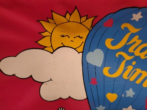 Travel Time ~ Children’s Suitcase ~ Overnight Bag Pink 🌞 Hot Air Balloon ~1980