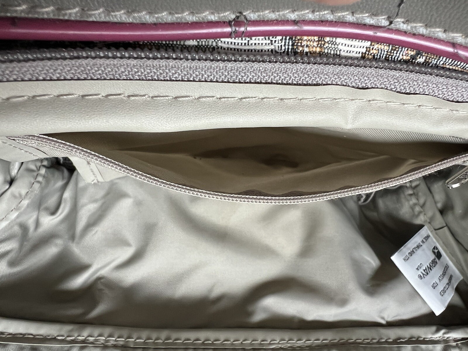 Airway Bag Tapestry Grey Green Carry On Over The Shoulder. Clean Inside Out.