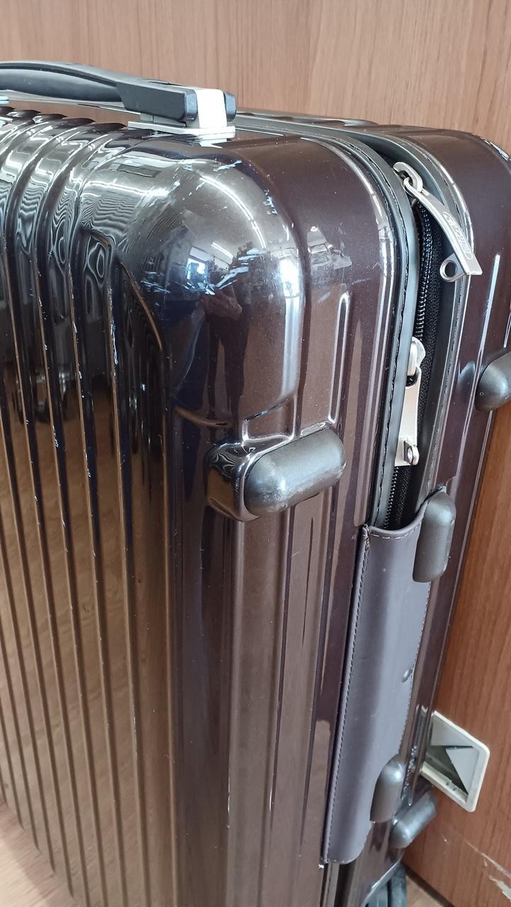 RIMOWA Carry On Suitcase Dark Brown Travel Luggage Cabin Size Used