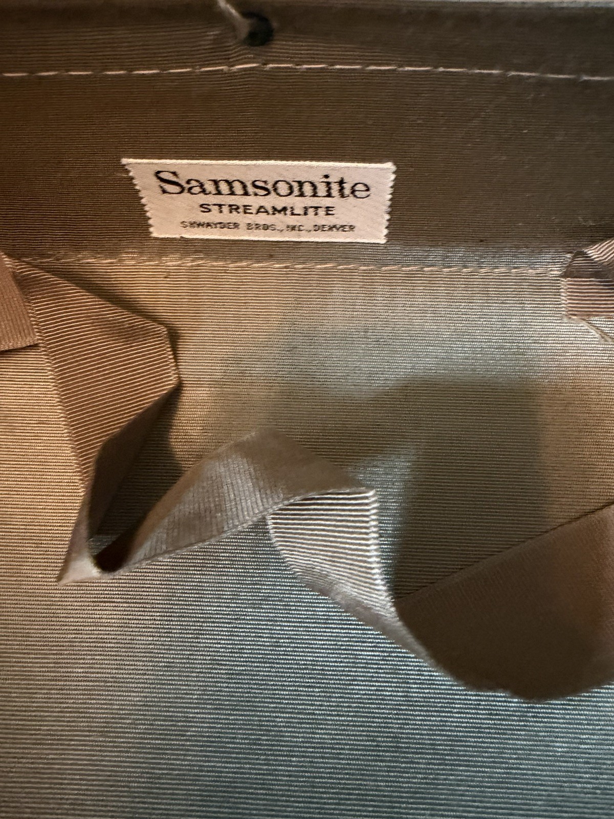 Vintage Marble White Samsonite Suitcase Luggage Train Hatbox Overnight Rawhide 6