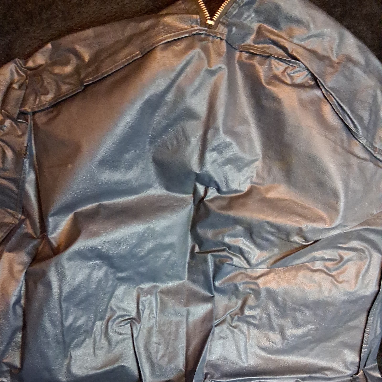 Vintage 1970’s Southern Airways Vinyl Faux Leather Folding Garment Bag dark BLUE