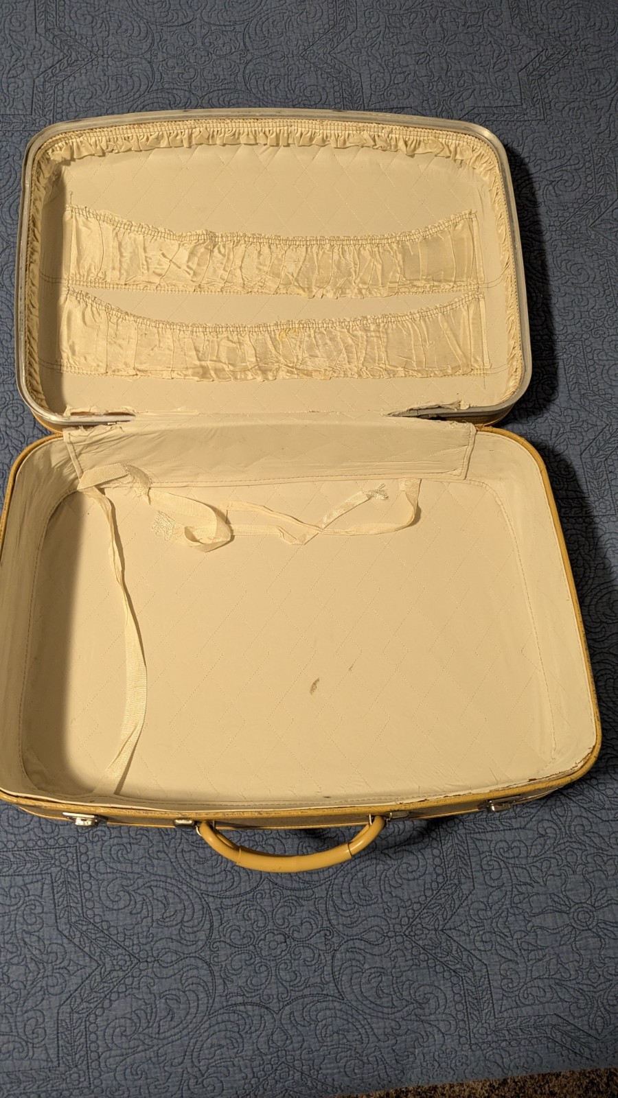 Vintage Yellow Suitcase Luggage