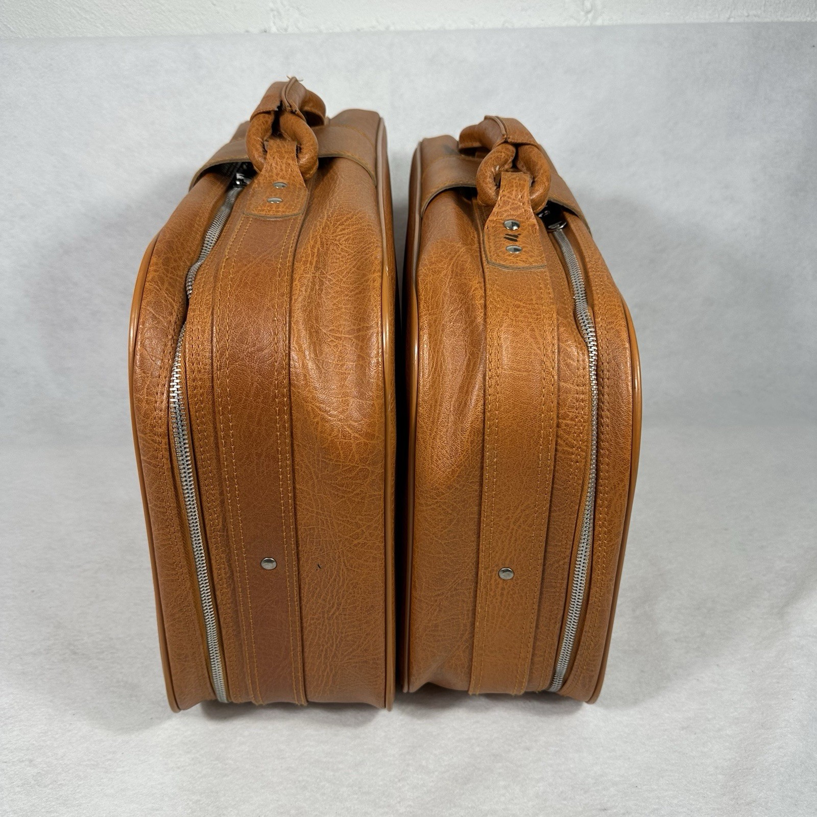 World Traveler 2-Piece Luggage Brown Faux Leather