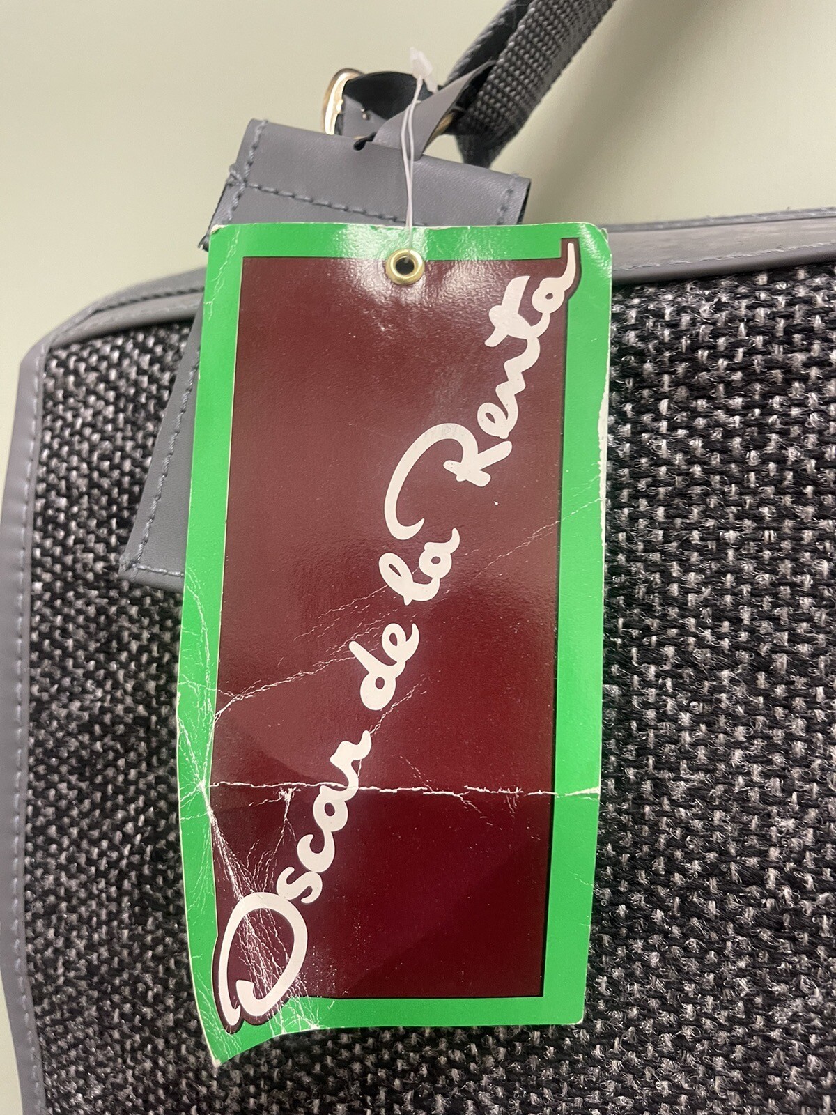 NWT Oscar De La Renta Gray Folding Garment Bag Designer Luggage
