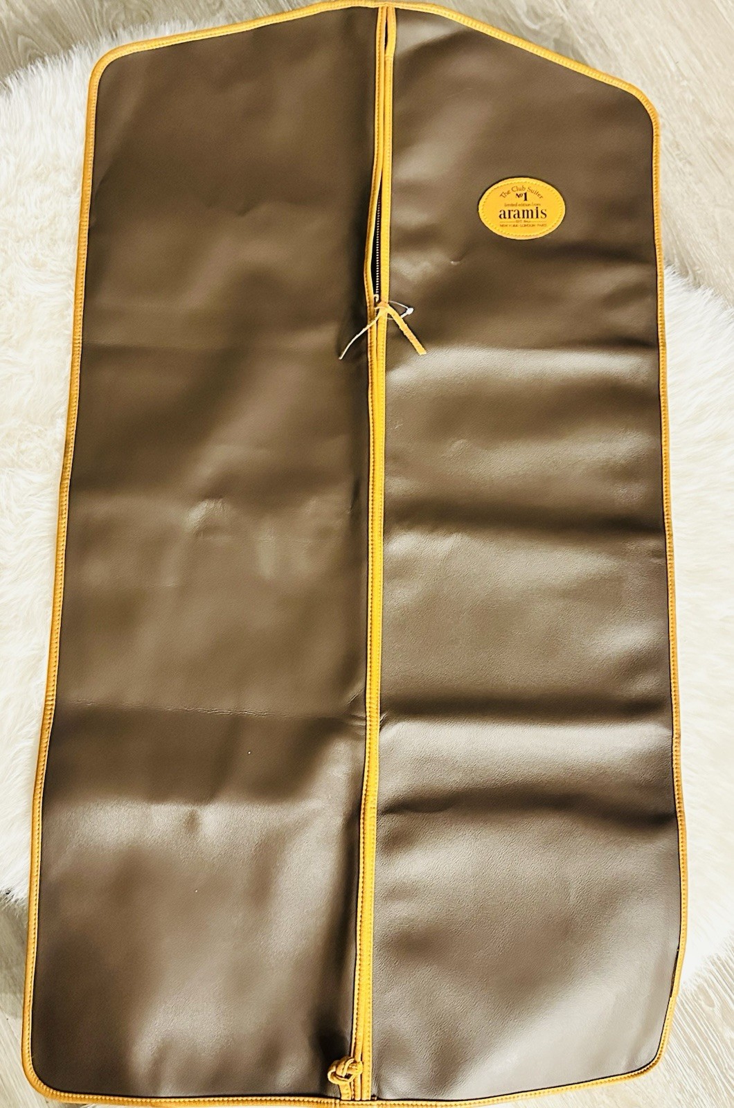 NOS Aramis The Club Suiter No. 1 Faux Leather Travel Garment Bag Paris