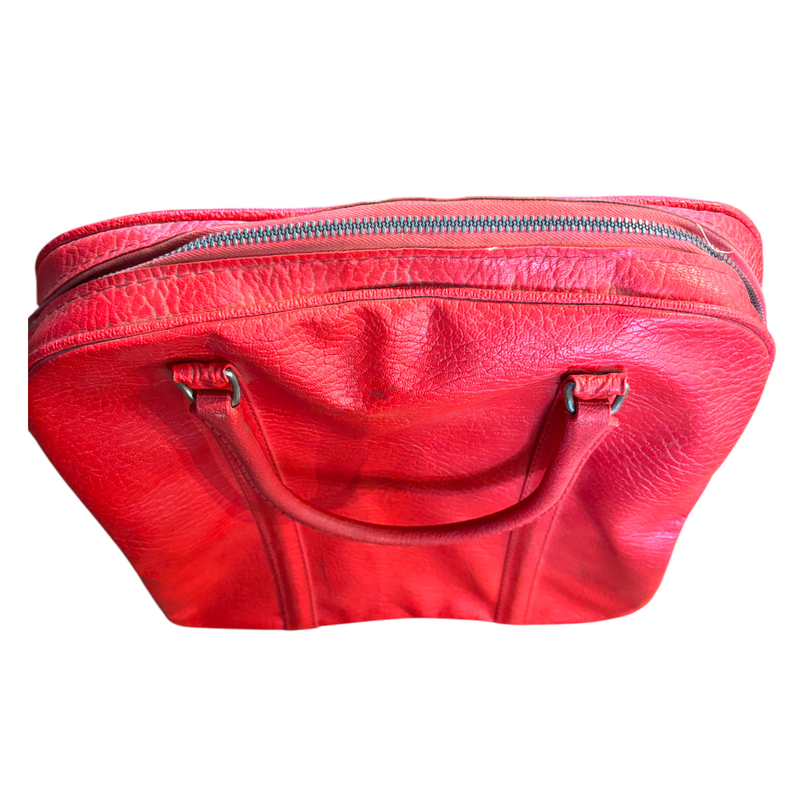 AMELIA EARHART Vintage 70s red Luggage Carry On Overnight Bag Travel Tote NO KEY