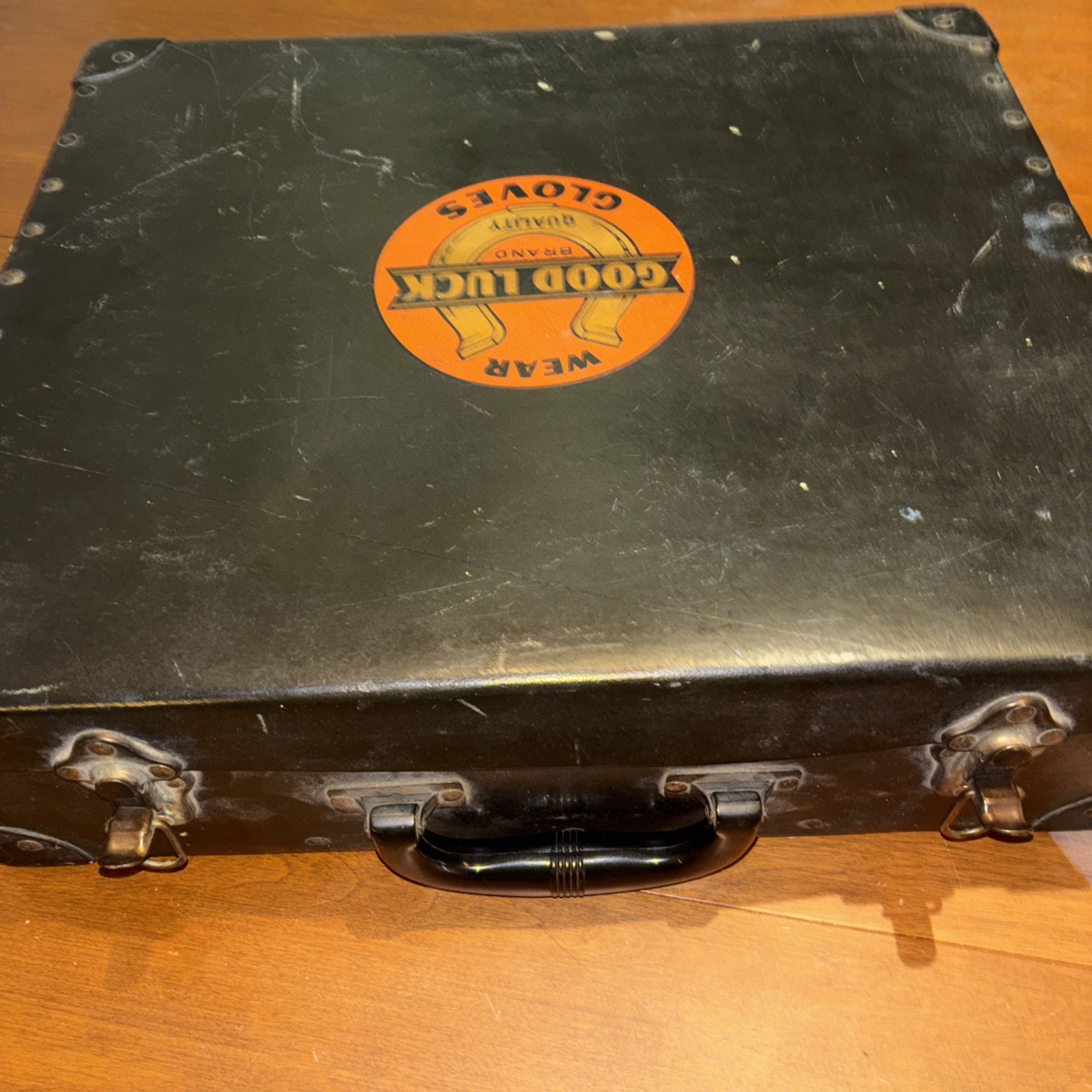 Vintage Wear Good Luck Suitcase Black Mid 1900s VERY RARE 🔥‼️
