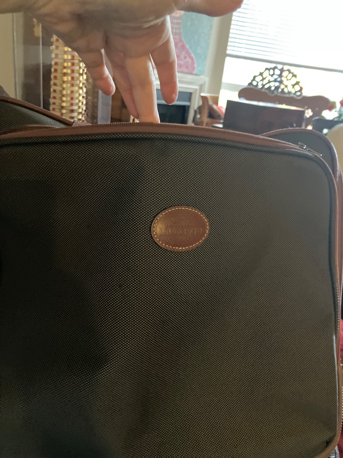 Longchamps mid size authentic vintage roller suitcase bag