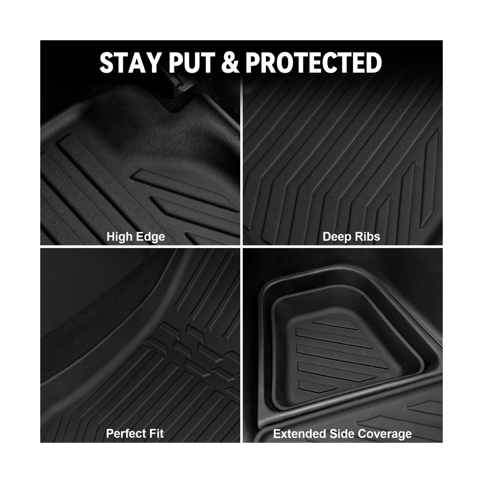 Floor Mats for Jeep Compass 2017-2025, All Weather Floor Mats Trunk Cargo Lin…