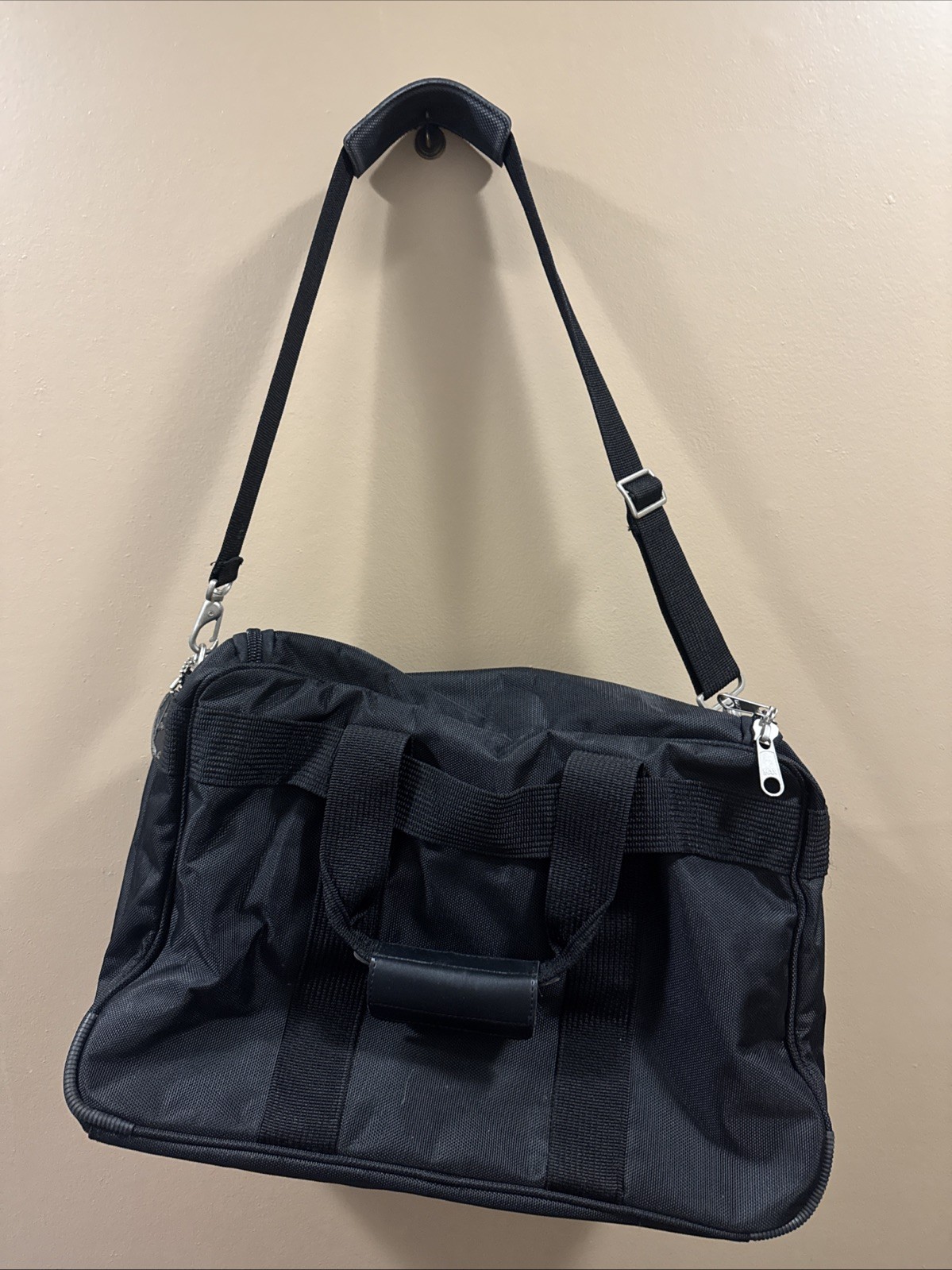VTG 90s BUICK CENTURY Black Embroidered Duffle Travel Bag 20” X 15” Carry On