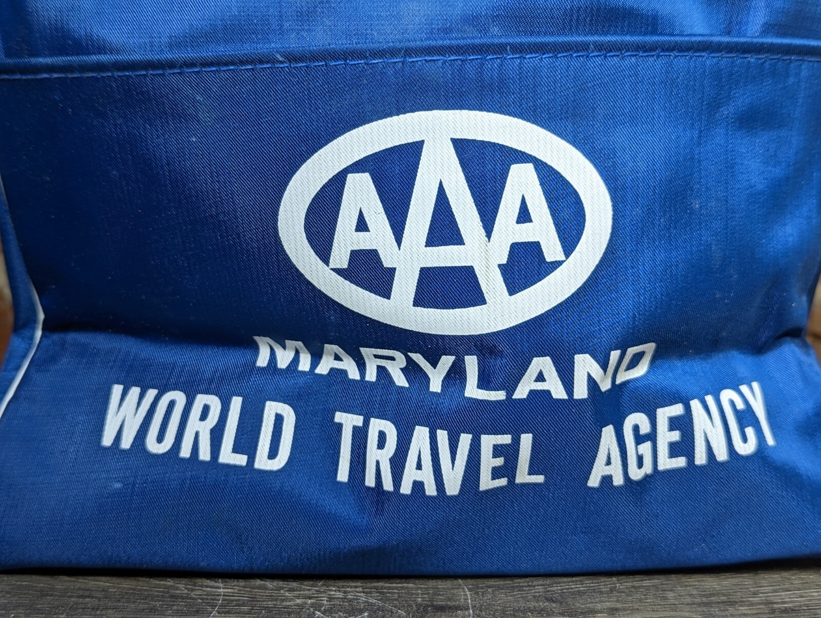Vintage Maryland World Wide Travel AAA Airport Travel Tote Bag Made in USA