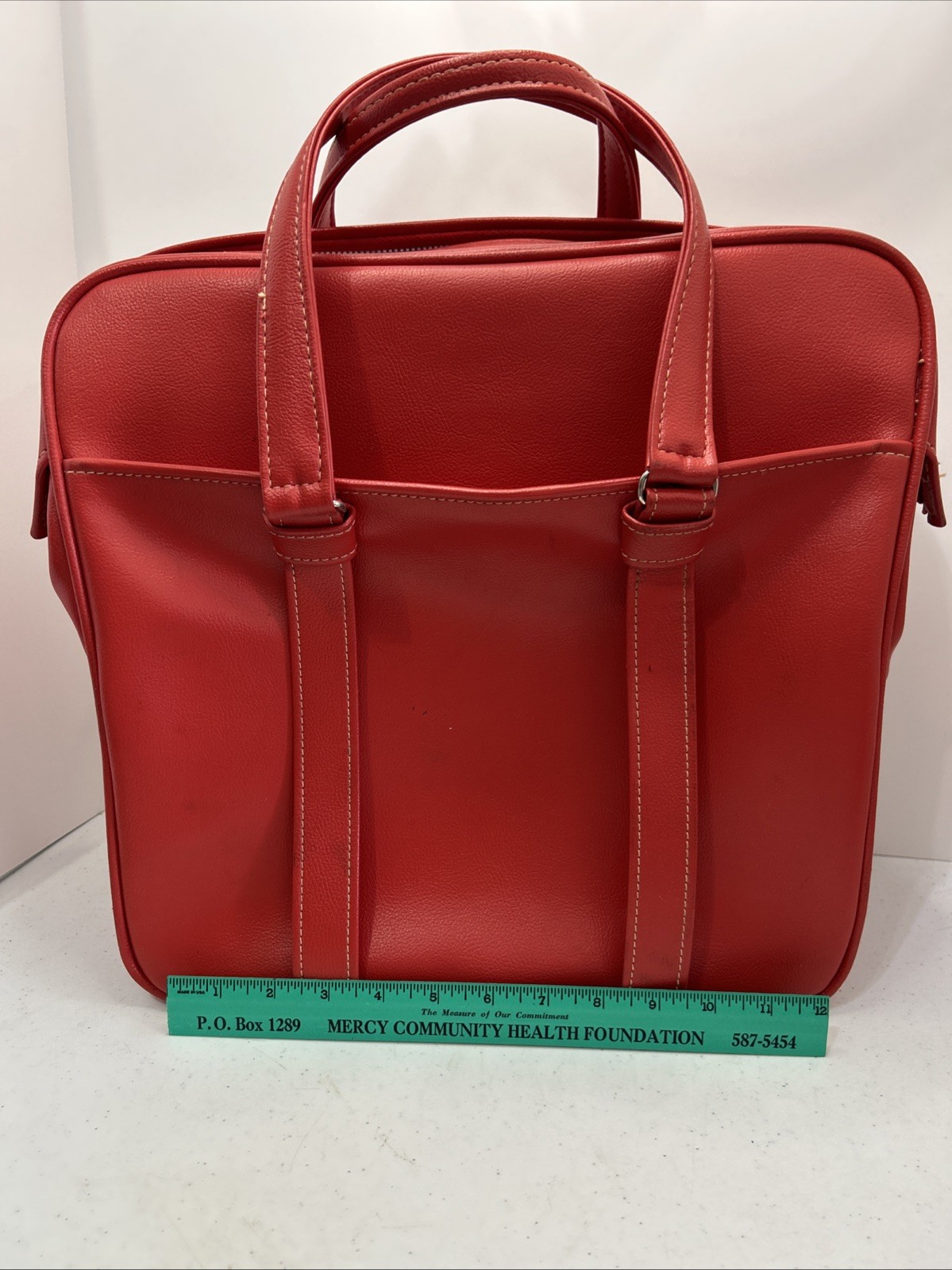 Vintage Samsonite Silhouette Salmon Red Carry On Weekender Tote Luggage Bag